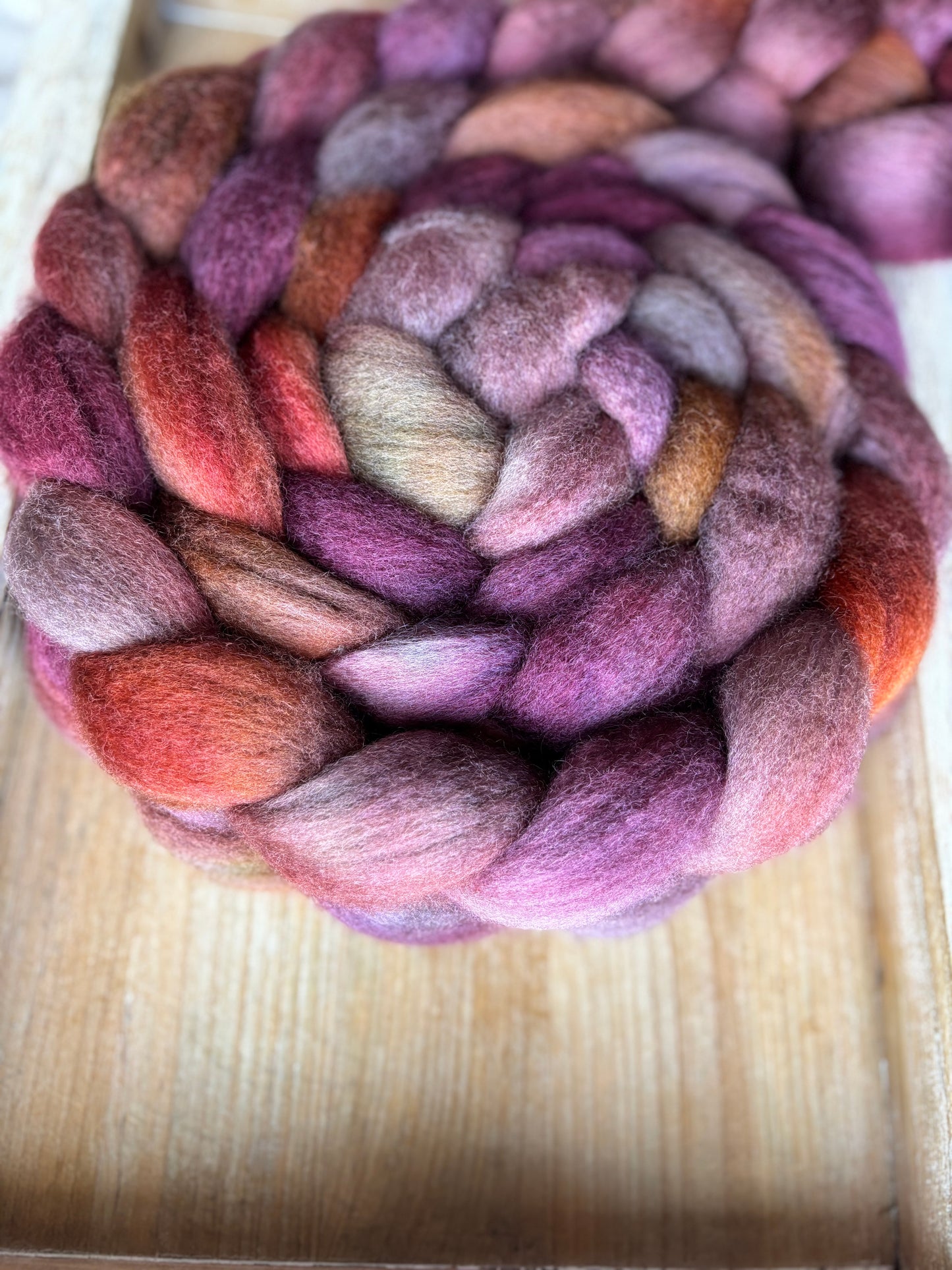 One of a Kind Batch - 100 grams of Spinning Fibre - Bluefaced Leicester Wool - 26 Micron - Hand Dyed Combed Top