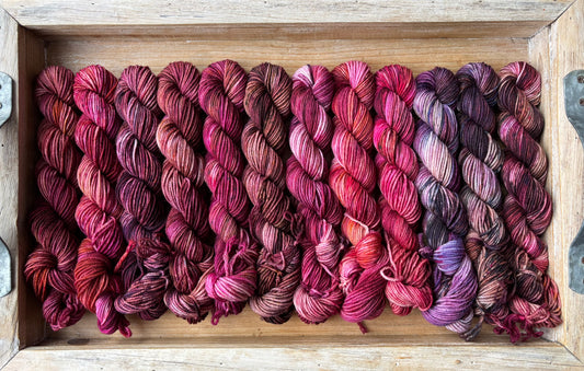 12 Skein Mini Yarn Fade - Squishy Sock Base