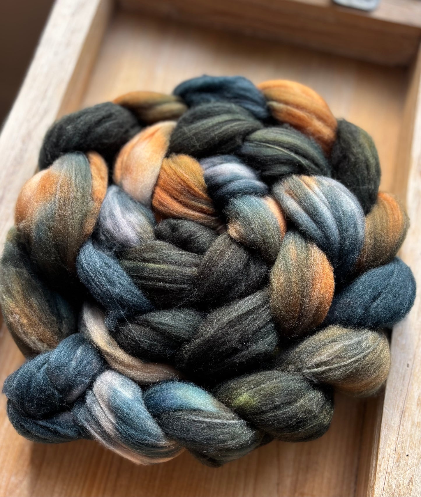 One of a Kind Batch - 100 grams of Spinning Fibre - 80% Superwash Merino Wool/ 20% Nylon - 22.5 Micron - Hand Dyed Combed Top