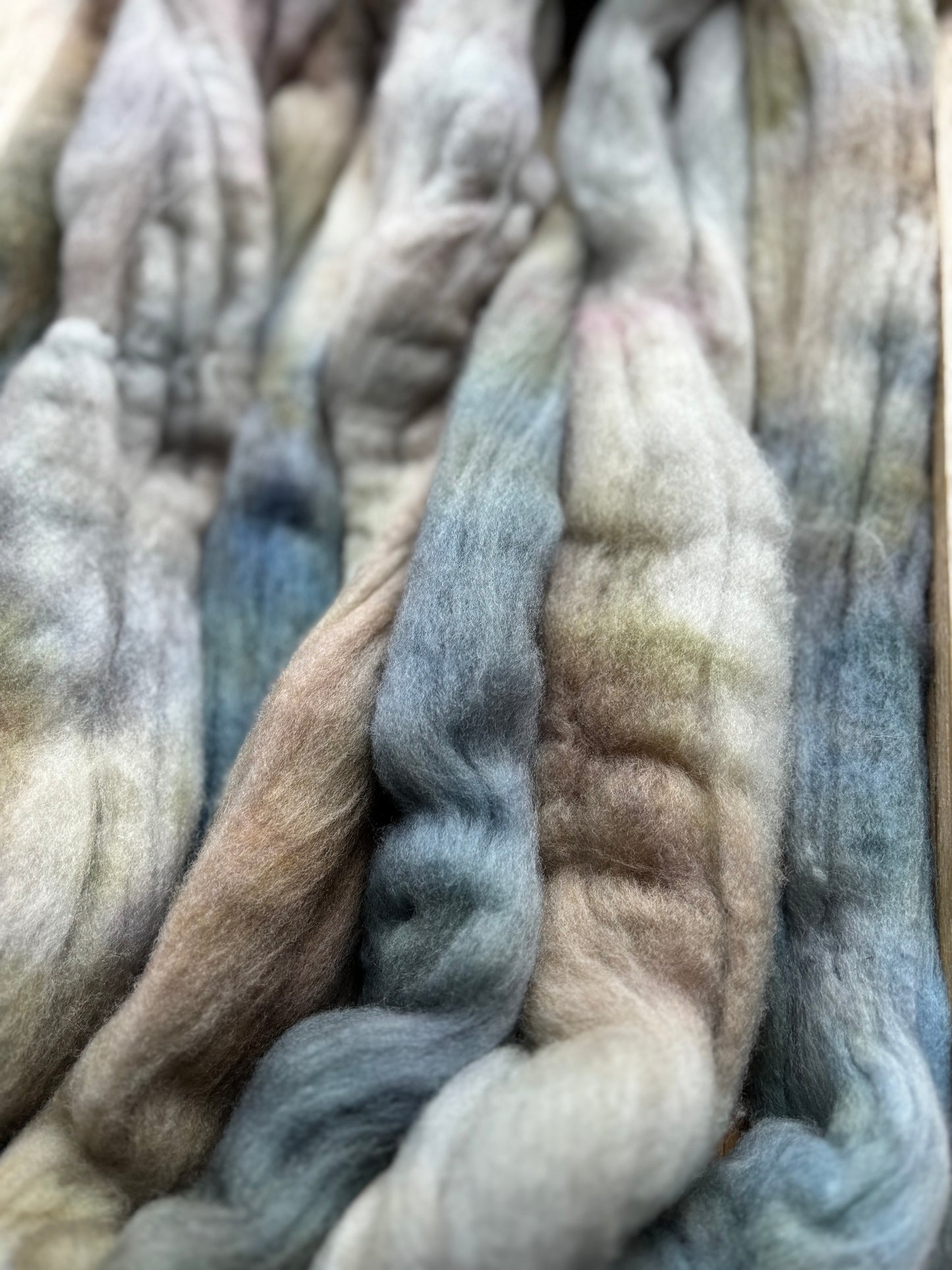 One of a Kind Batch - 100 grams of Spinning Fibre - Untreated Merino Wool 22 Micron - Hand Dyed Combed Top