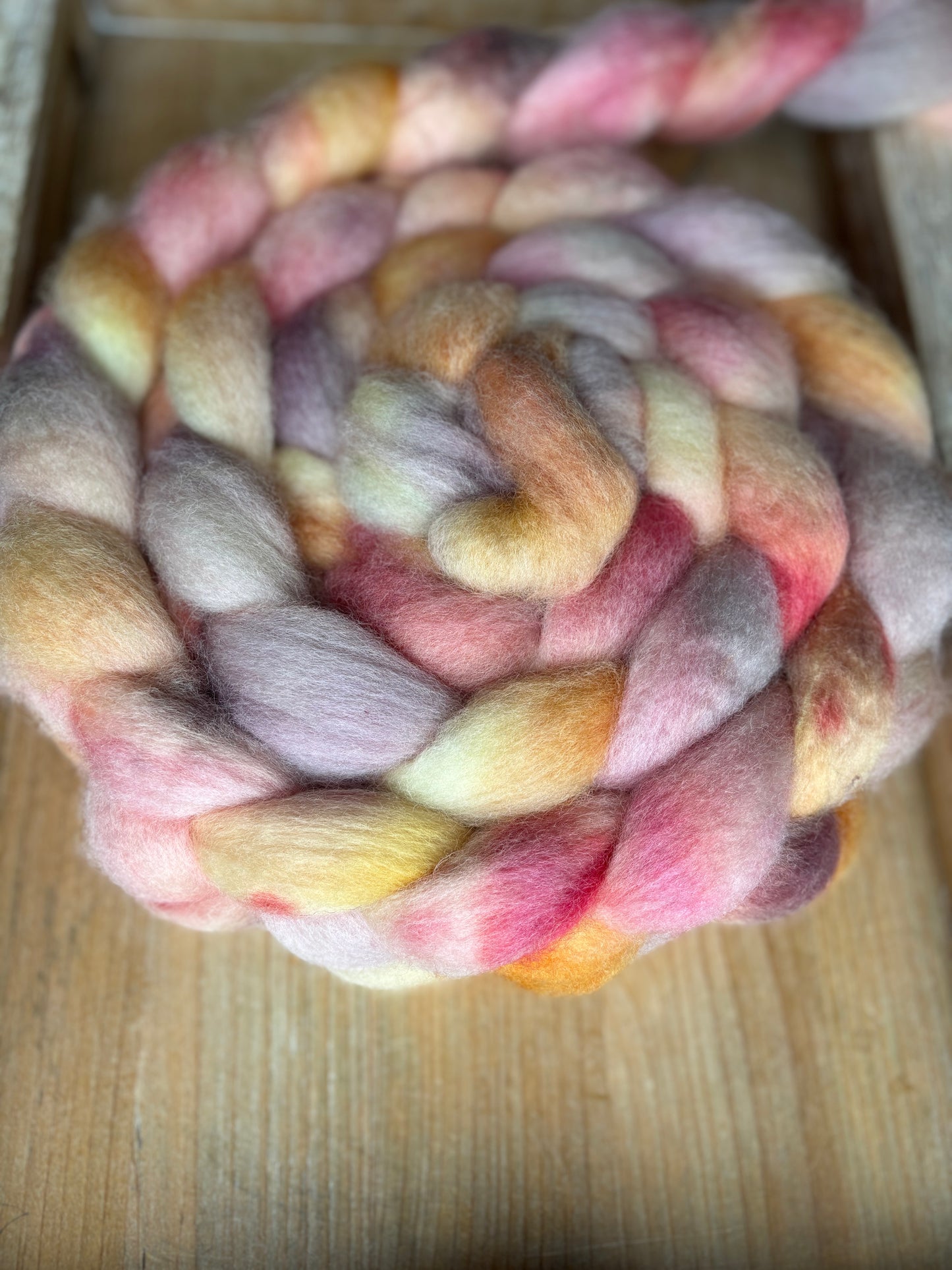 One of a Kind Batch - 100 grams of Spinning Fibre - Bluefaced Leicester Wool - 26 Micron - Hand Dyed Combed Top