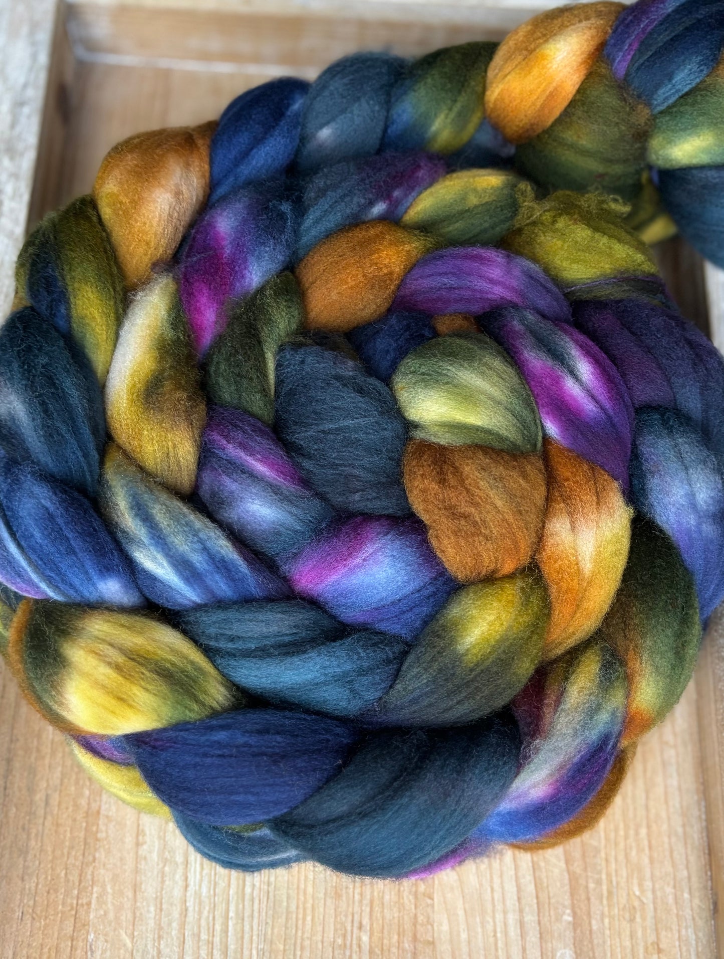 One of a Kind Batch - 100 grams of Spinning Fibre - Superwash Merino Wool 22 Micron - Hand Dyed Combed Top