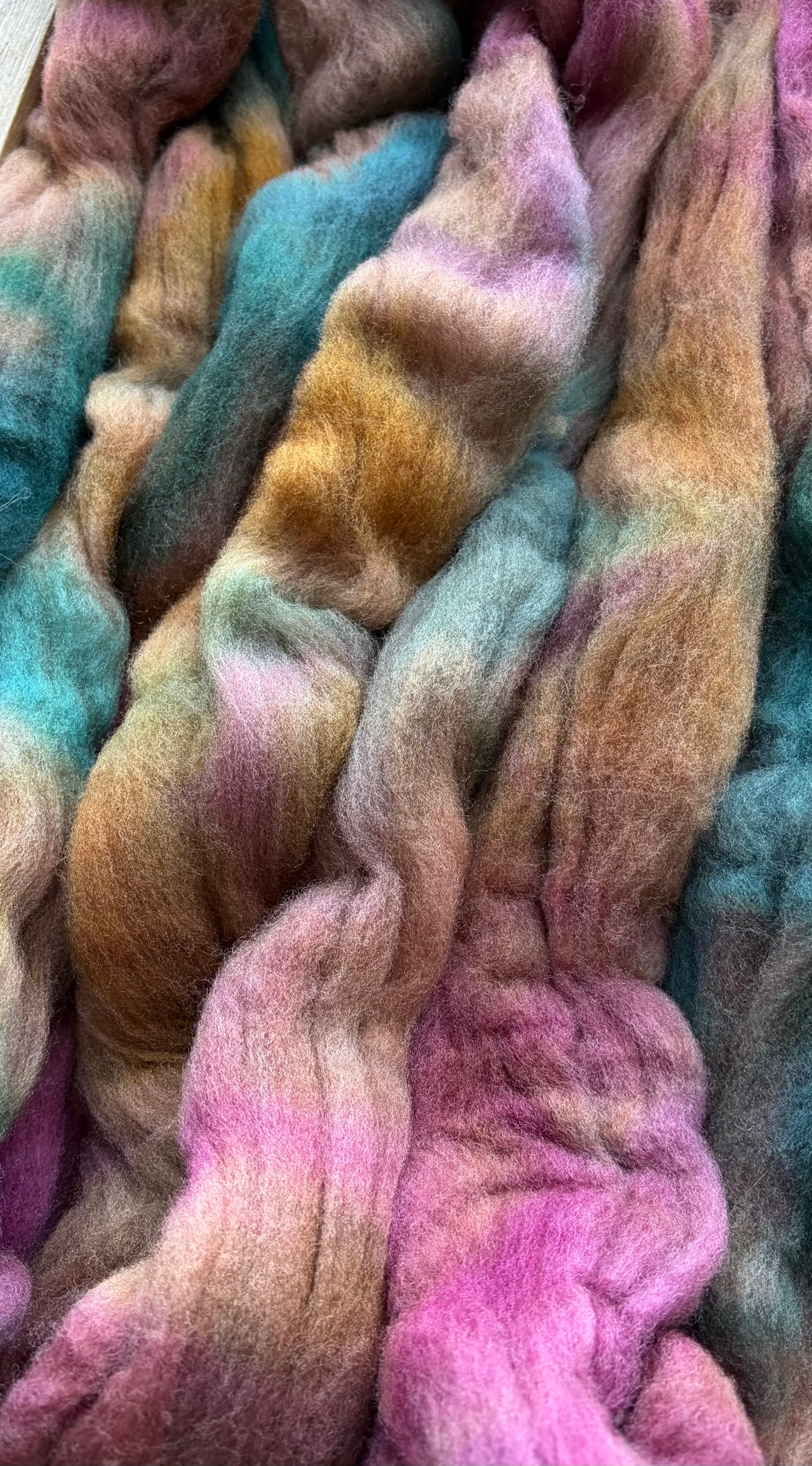 Targhee - 23 Micron - One of a Kind Batch - 100 grams of Spinning Fibre - Hand Dyed Combed Top