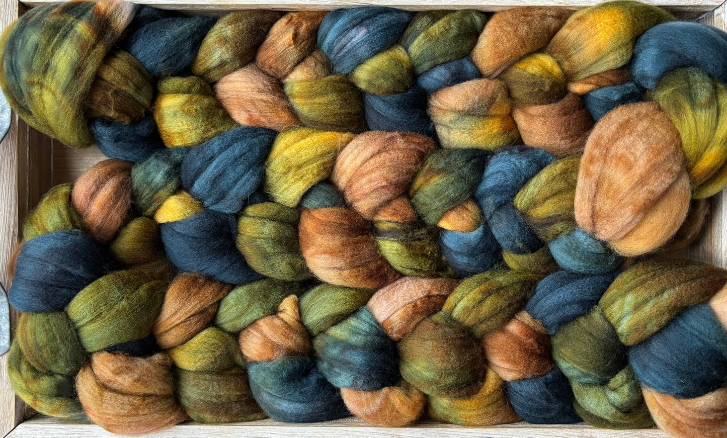 One of a Kind Batch - 100 grams of Spinning Fibre - Superwash Merino Wool 22 Micron - Hand Dyed Combed Top