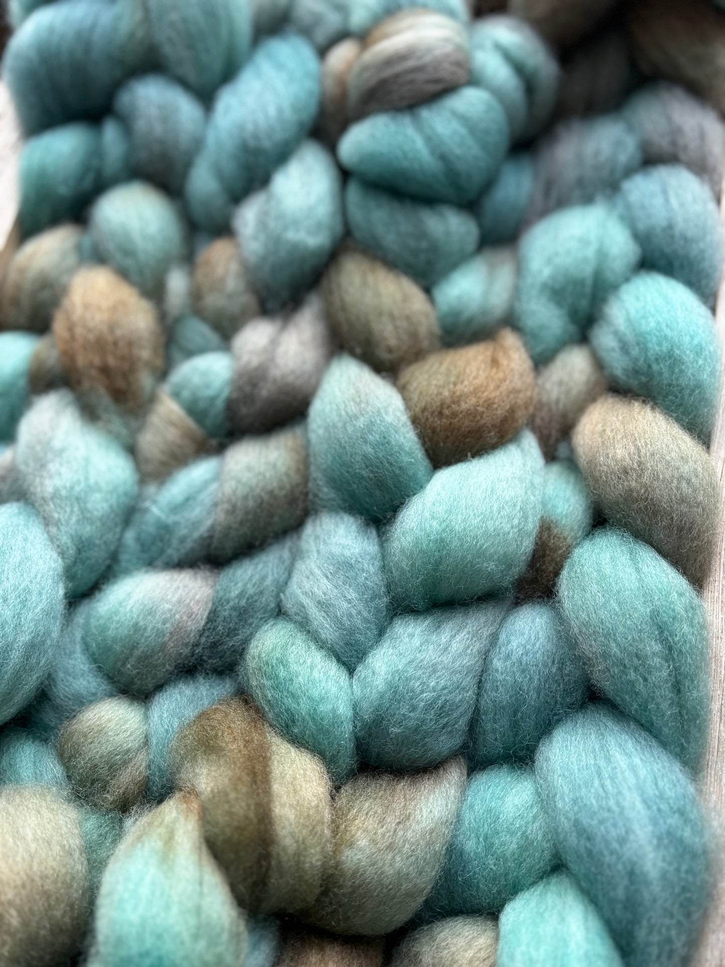 One of a Kind Batch - 100 grams of Spinning Fibre - Bluefaced Leicester Wool - 26 Micron - Hand Dyed Combed Top