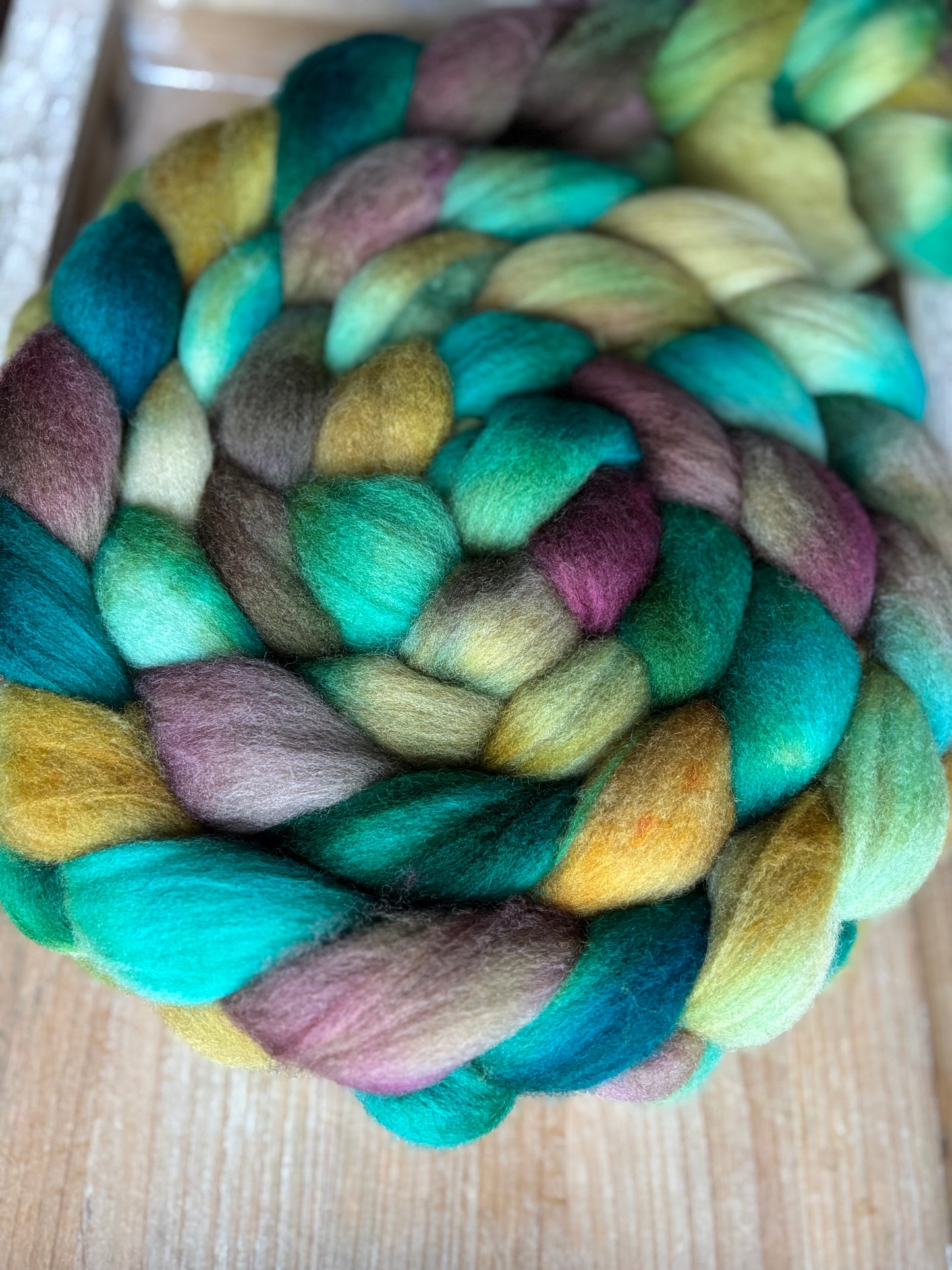 One of a Kind Batch - 100 grams of Spinning Fibre - 100% Polwarth - 22 Micron - Hand Dyed Combed Top