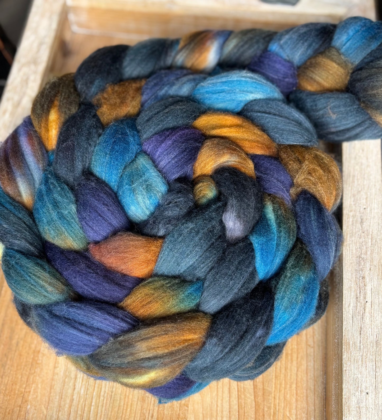 One of a Kind Batch - 100 grams of Spinning Fibre - 80% Superwash Merino Wool/ 20% Nylon - 22.5 Micron - Hand Dyed Combed Top
