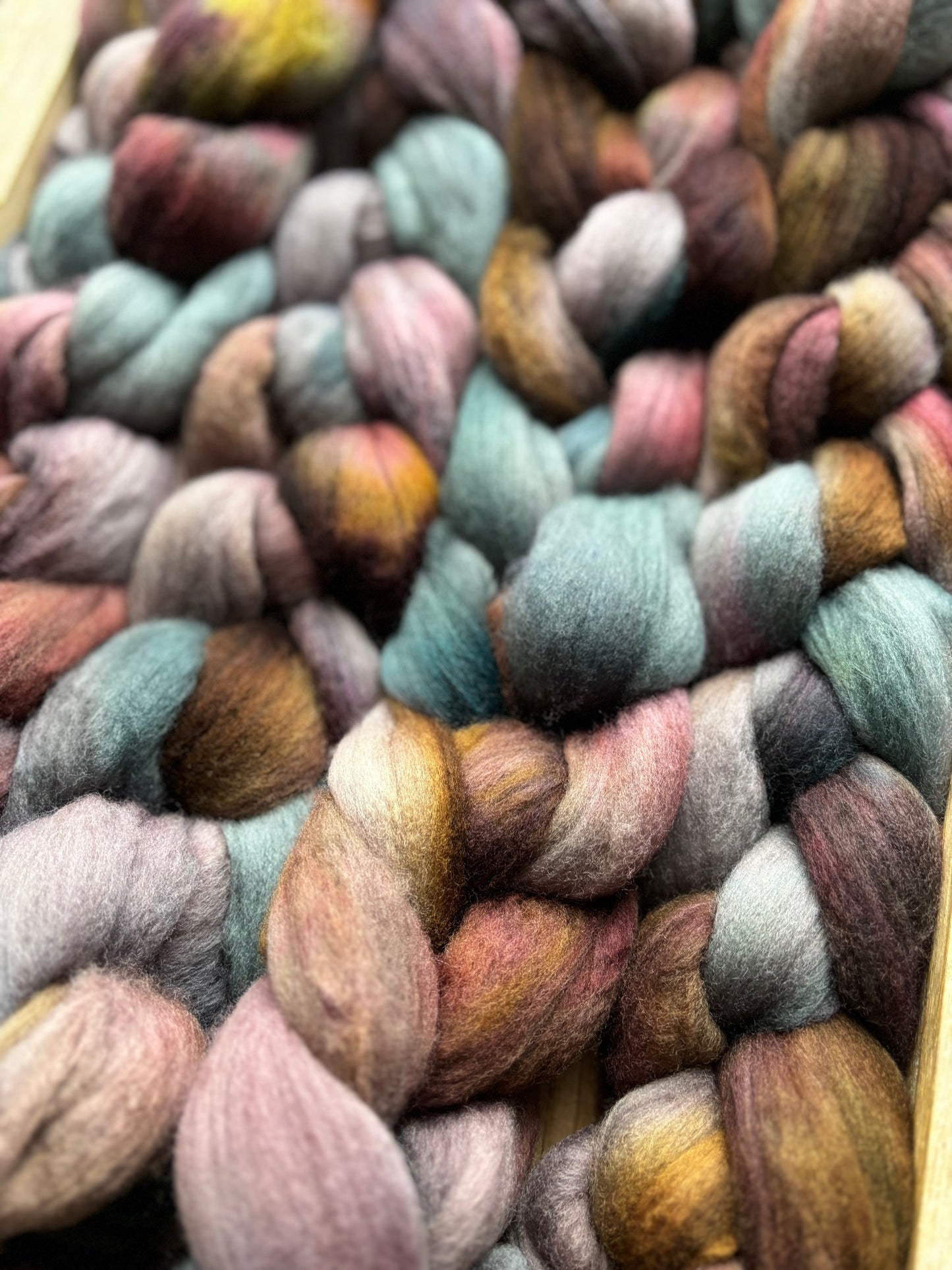 One of a Kind Batch - 100 grams of Spinning Fibre - Untreated Merino Wool 22 Micron - Hand Dyed Combed Top