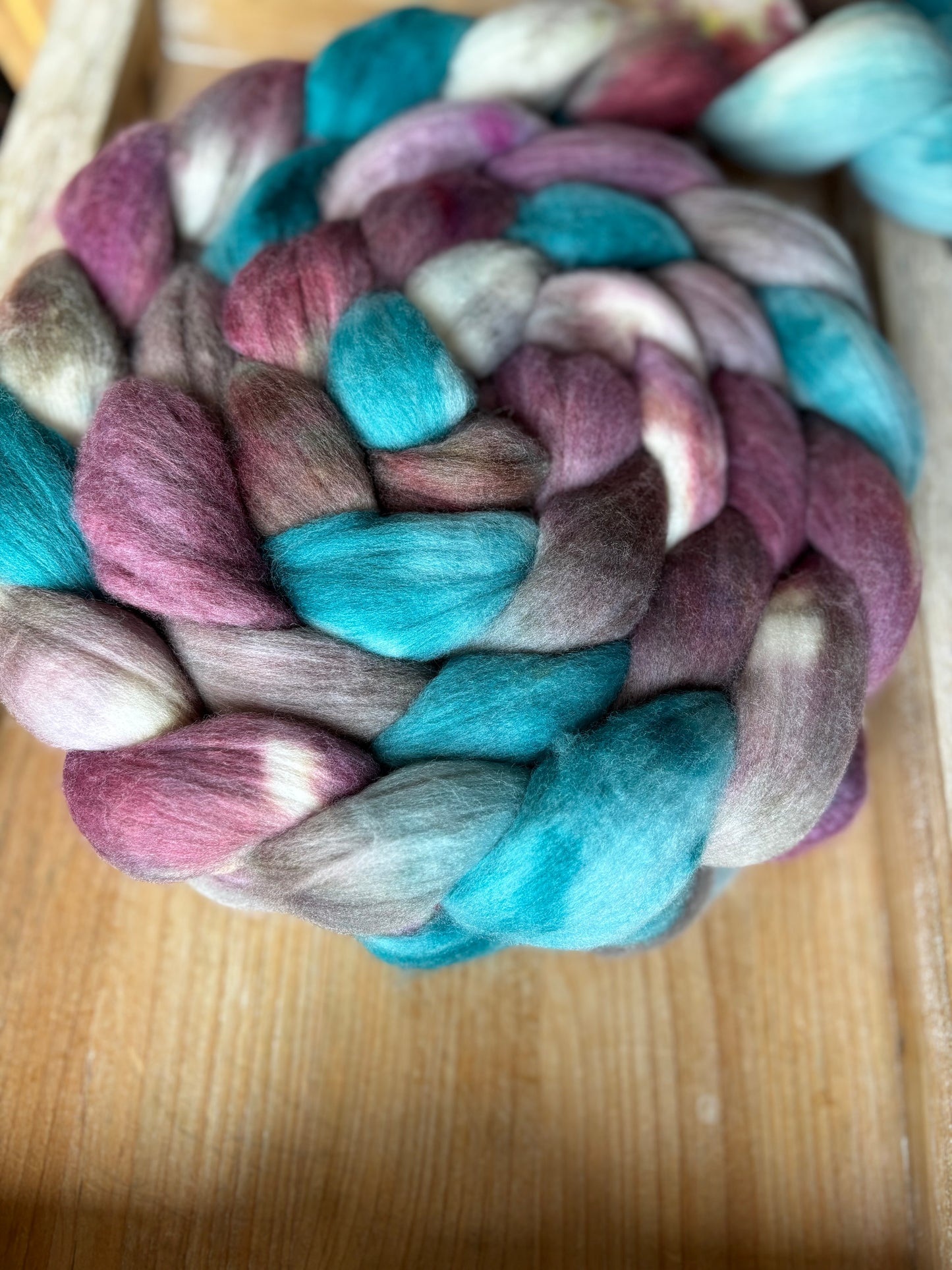 One of a Kind Batch - 100 grams of Spinning Fibre - Untreated Merino Wool 22 Micron - Hand Dyed Combed Top