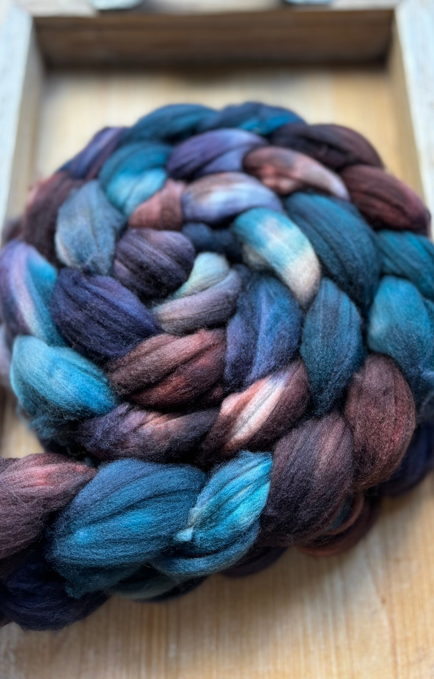 One of a Kind Batch - 100 grams of Spinning Fibre - Superwash Merino Wool 22 Micron - Hand Dyed Combed Top