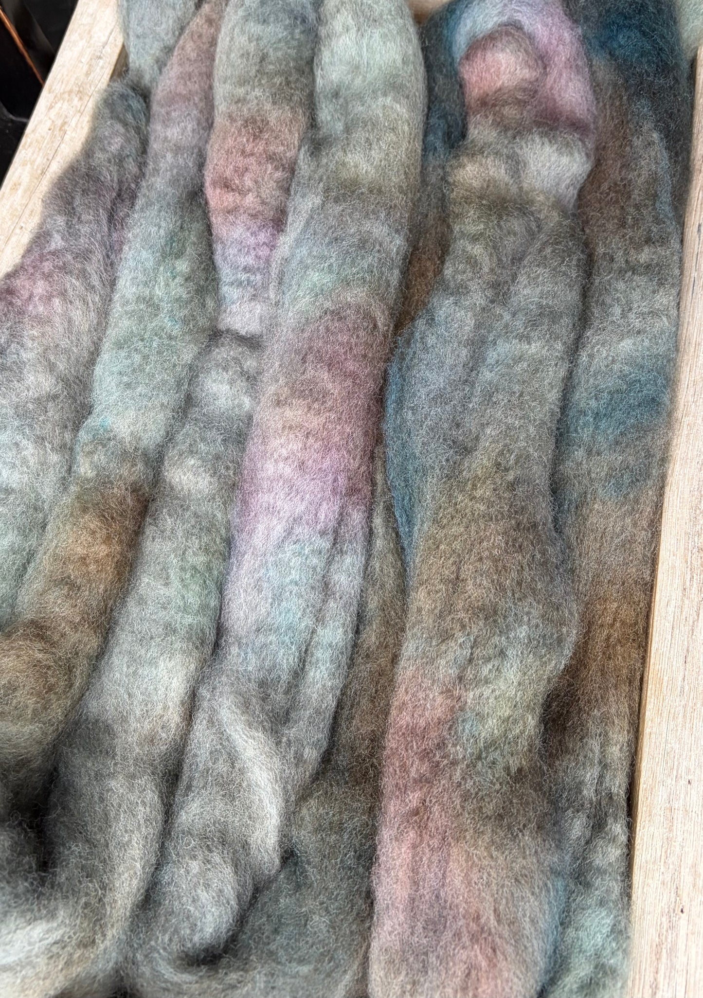 Bluefaced Leicester Wool - 26 Micron - One of a Kind Batch - 100 grams of Spinning Fibre - Hand Dyed Combed Top