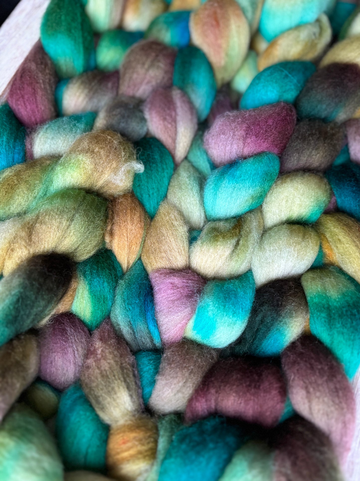 One of a Kind Batch - 100 grams of Spinning Fibre - 100% Polwarth - 22 Micron - Hand Dyed Combed Top
