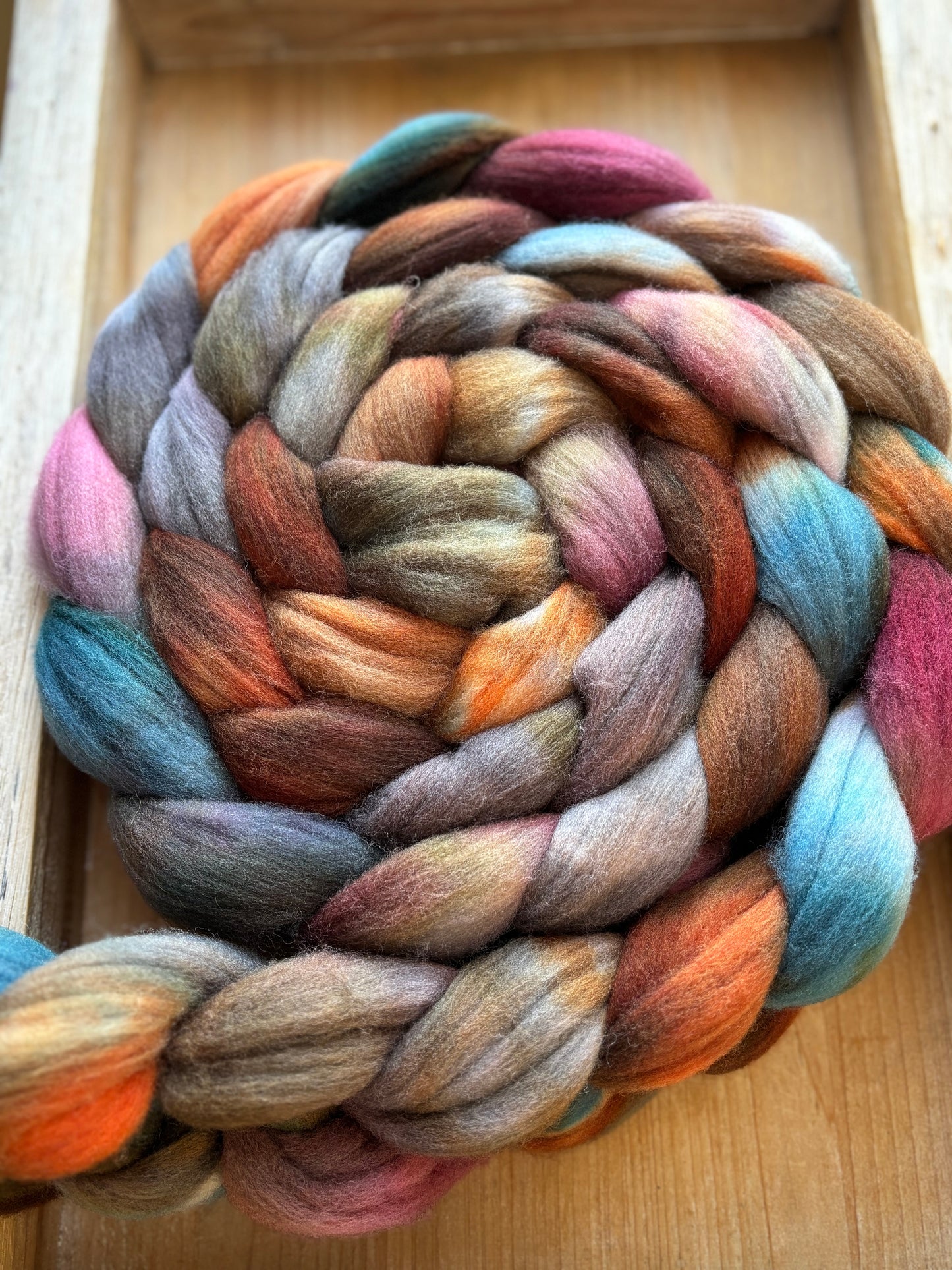 One of a Kind Batch - 100 grams of Spinning Fibre - 100% Targhee - 23 Micron - Hand Dyed Combed Top