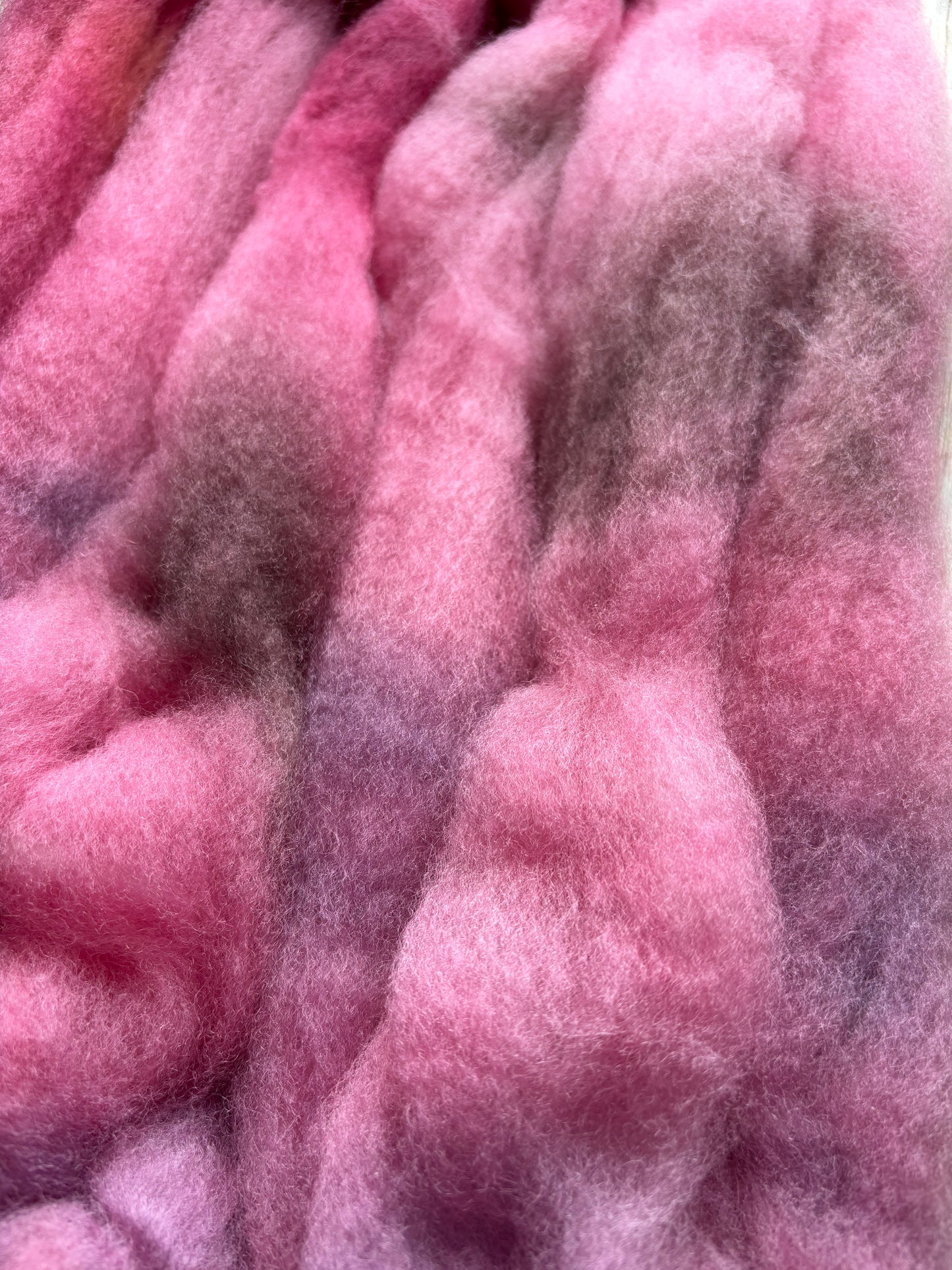 One of a Kind Batch - 100 grams of Spinning Fibre - Bluefaced Leicester Wool - 26 Micron - Hand Dyed Combed Top