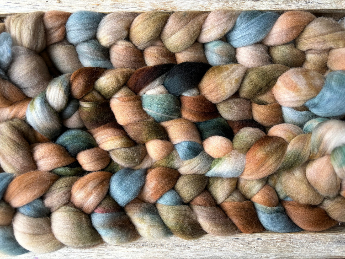 One of a Kind Batch - 100 grams of Spinning Fibre - Untreated Merino Wool 22 Micron - Hand Dyed Combed Top