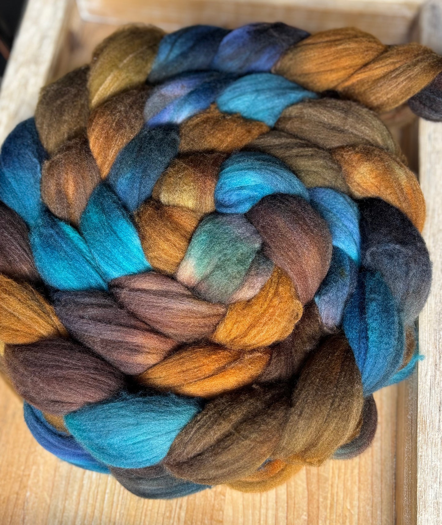One of a Kind Batch - 100 grams of Spinning Fibre - 80% Superwash Merino Wool/ 20% Nylon - 22.5 Micron - Hand Dyed Combed Top