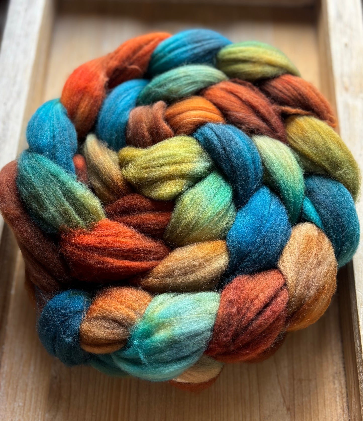 One of a Kind Batch - 100 grams of Spinning Fibre - 80% Superwash Merino Wool/ 20% Nylon - 22.5 Micron - Hand Dyed Combed Top