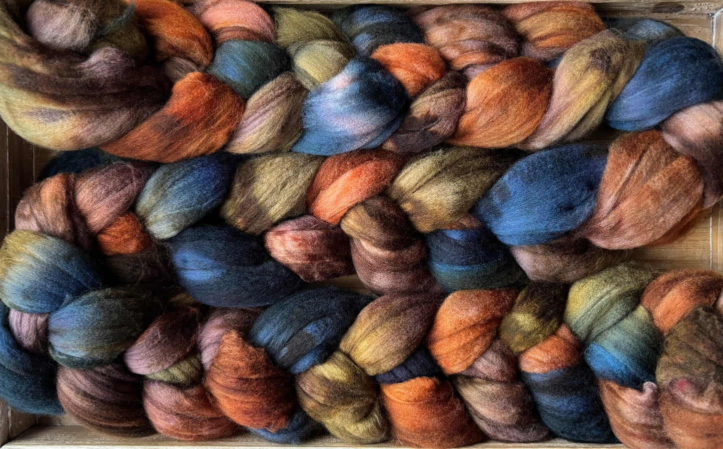 One of a Kind Batch - 100 grams of Spinning Fibre - Superwash Merino Wool 22 Micron - Hand Dyed Combed Top