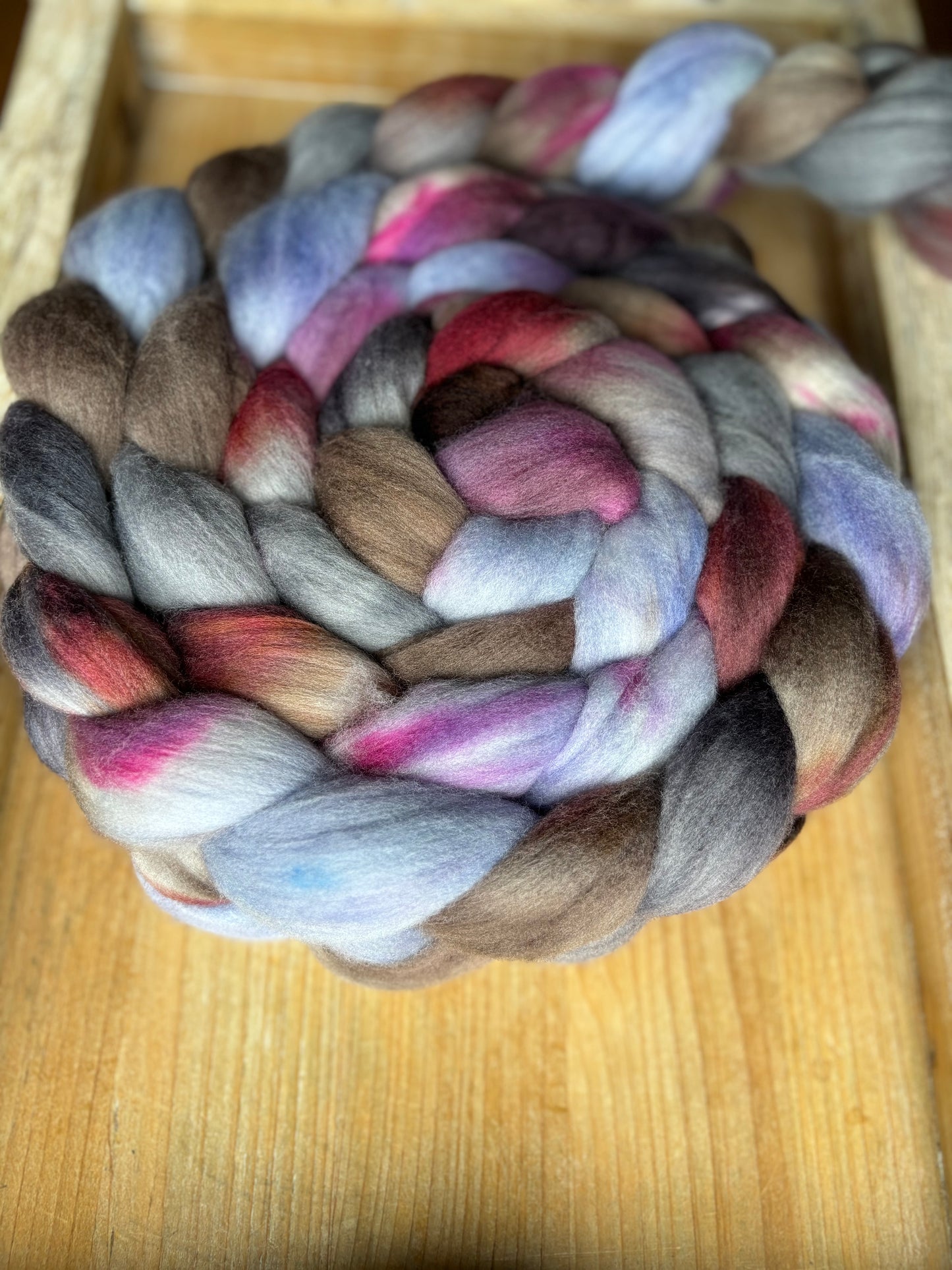 One of a Kind Batch - 100 grams of Spinning Fibre - Untreated Merino Wool 22 Micron - Hand Dyed Combed Top