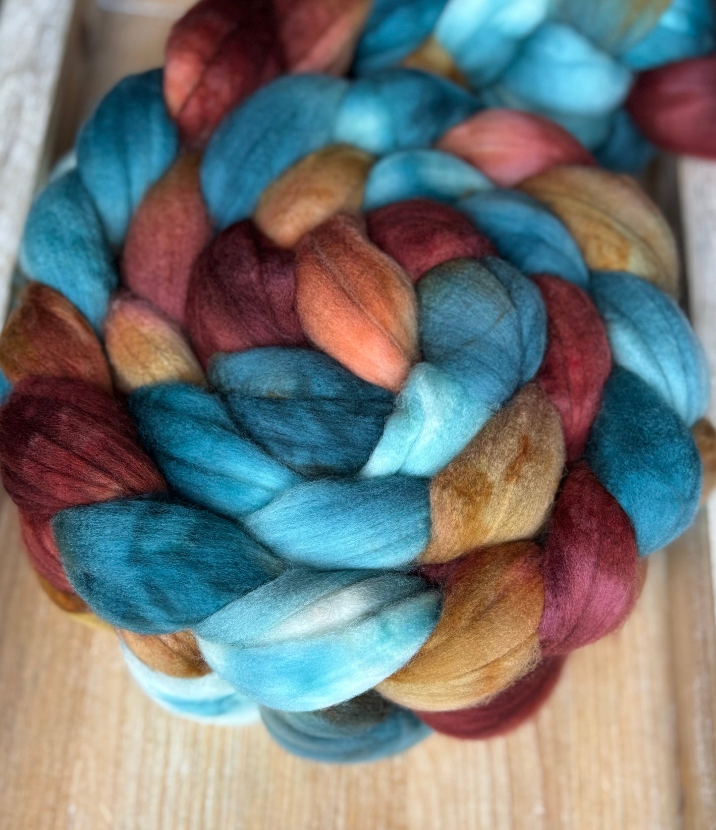 One of a Kind Batch - 100 grams of Spinning Fibre - Superwash Merino Wool 22 Micron - Hand Dyed Combed Top