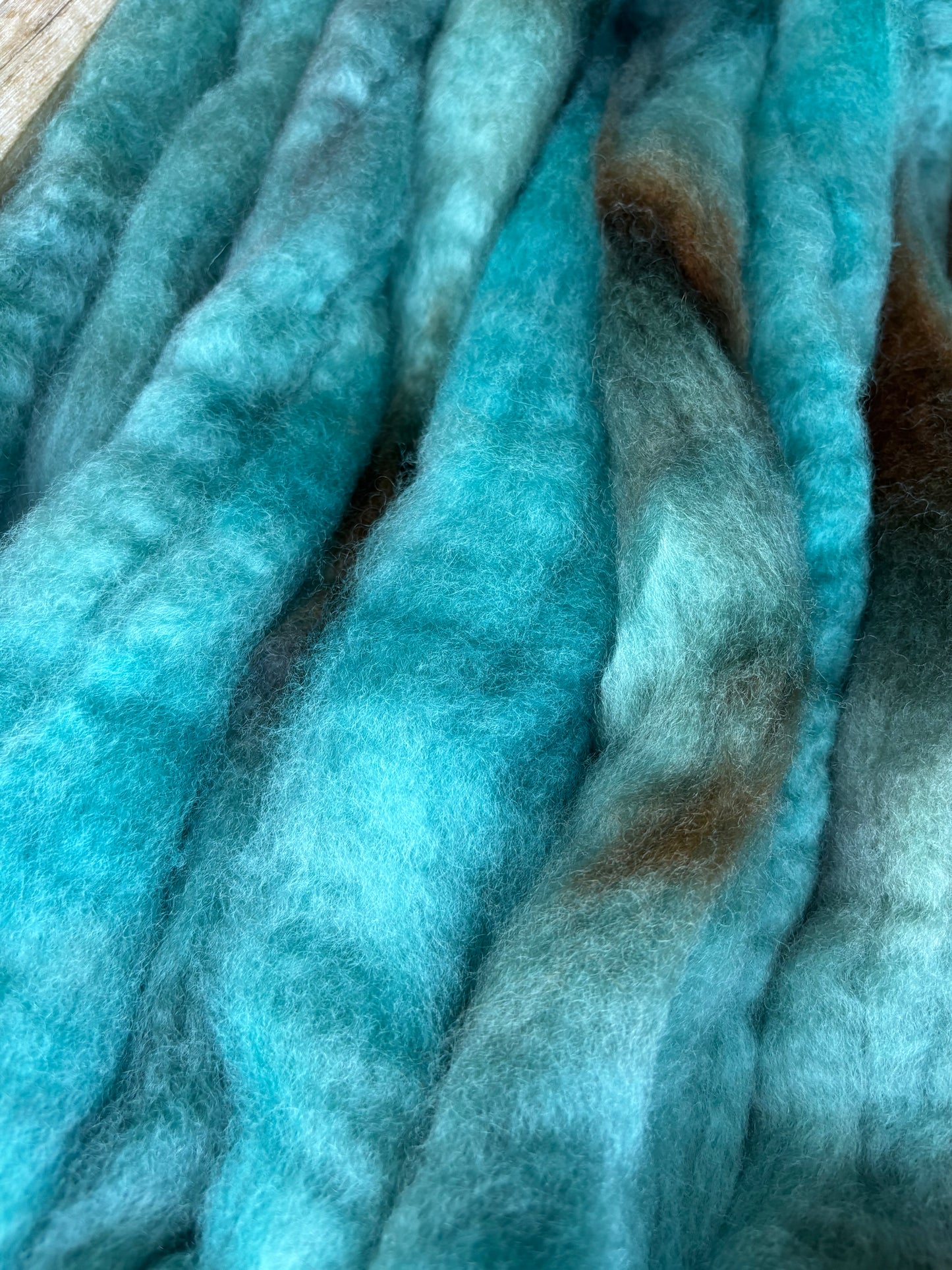 One of a Kind Batch - 100 grams of Spinning Fibre - Bluefaced Leicester Wool - 26 Micron - Hand Dyed Combed Top