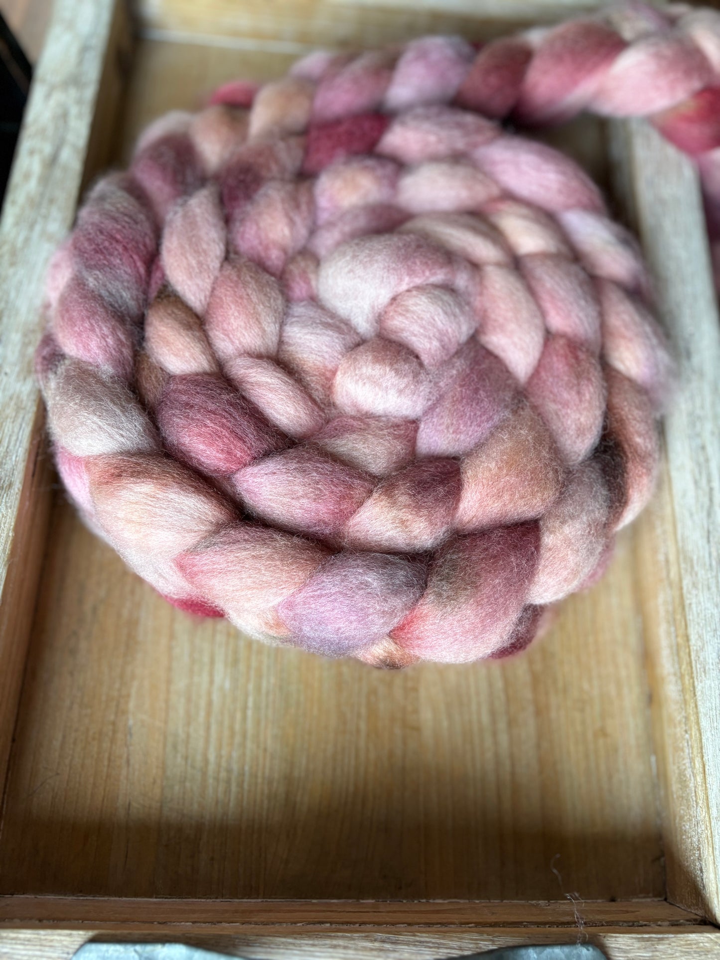 One of a Kind Batch - 100 grams of Spinning Fibre - Bluefaced Leicester Wool - 26 Micron - Hand Dyed Combed Top