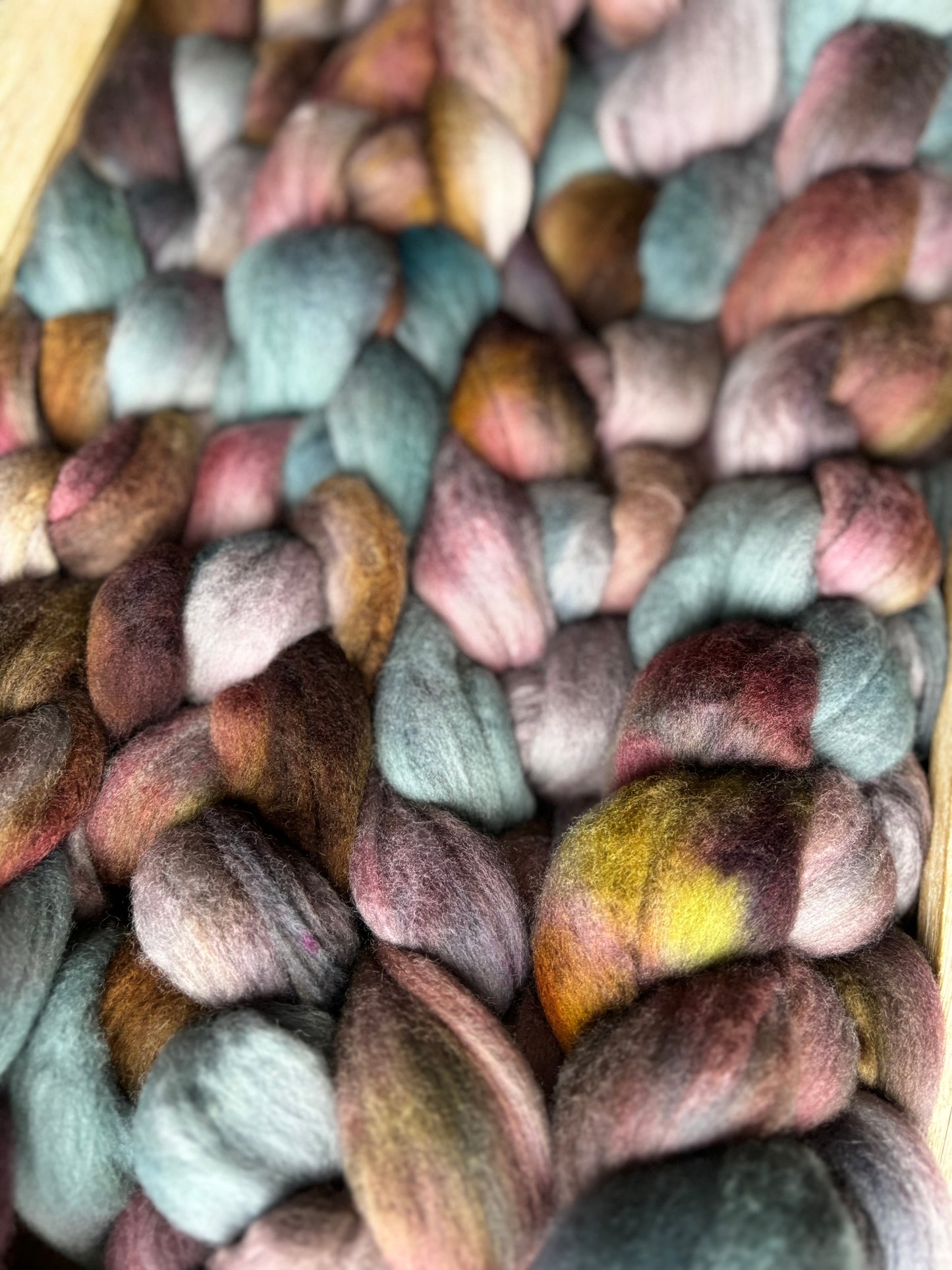 One of a Kind Batch - 100 grams of Spinning Fibre - Untreated Merino Wool 22 Micron - Hand Dyed Combed Top