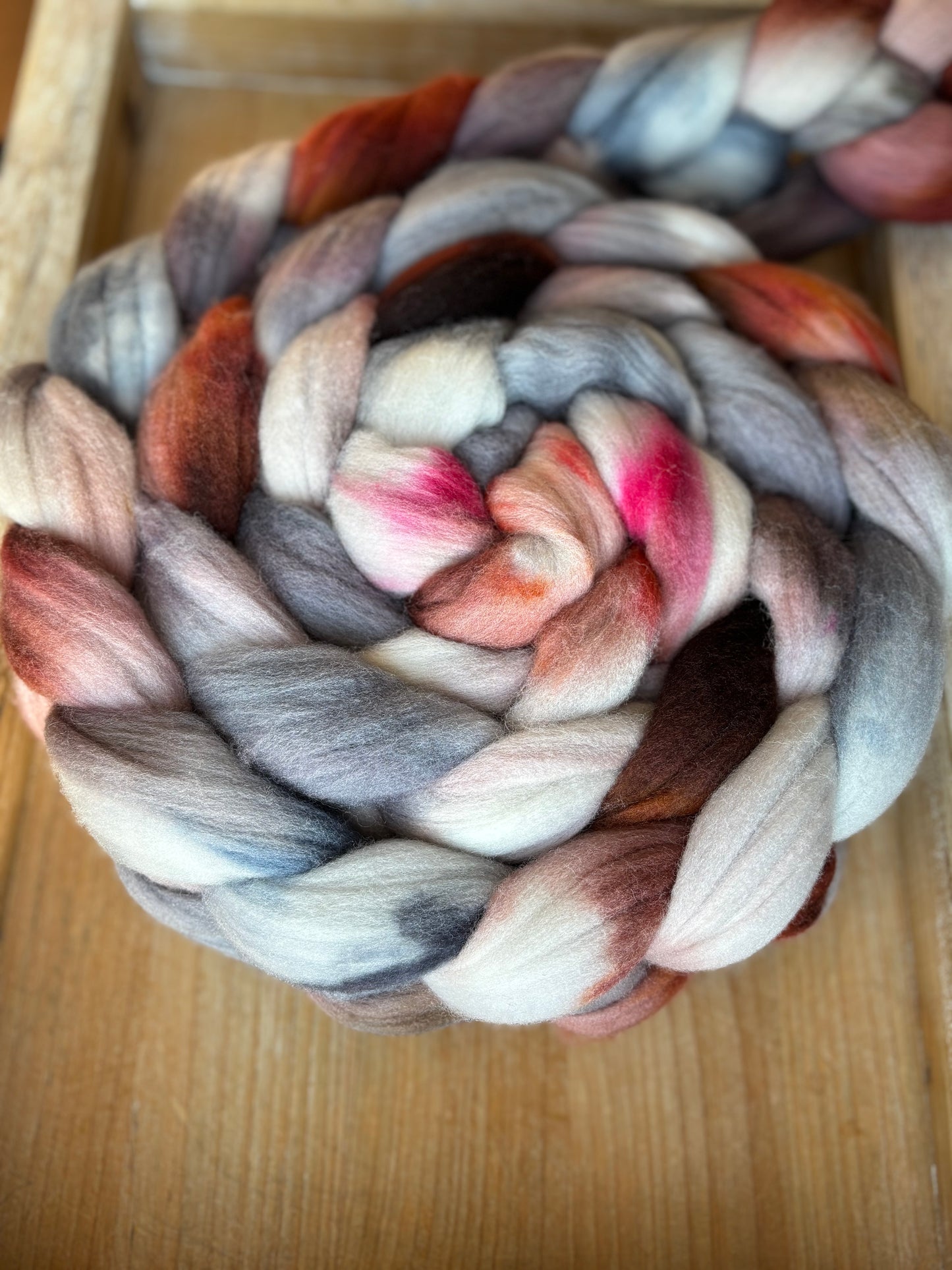 One of a Kind Batch - 100 grams of Spinning Fibre - 100% Targhee - 23 Micron - Hand Dyed Combed Top