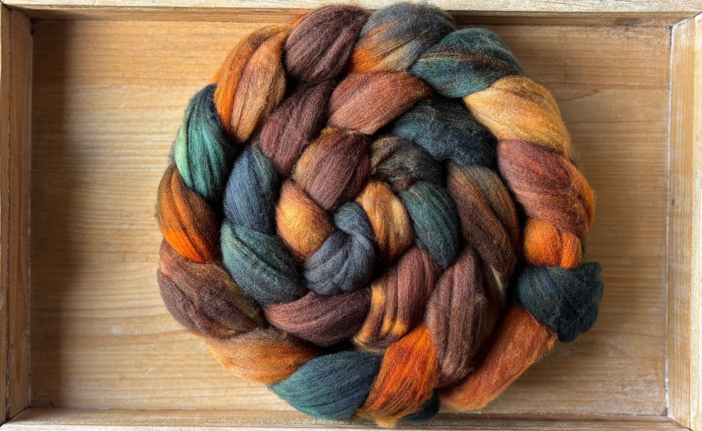 One of a Kind Batch - 100 grams of Spinning Fibre - 80% Superwash Merino Wool/ 20% Nylon - 22.5 Micron - Hand Dyed Combed Top