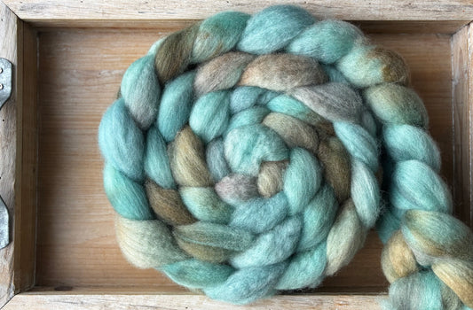 One of a Kind Batch - 100 grams of Spinning Fibre - Bluefaced Leicester Wool - 26 Micron - Hand Dyed Combed Top