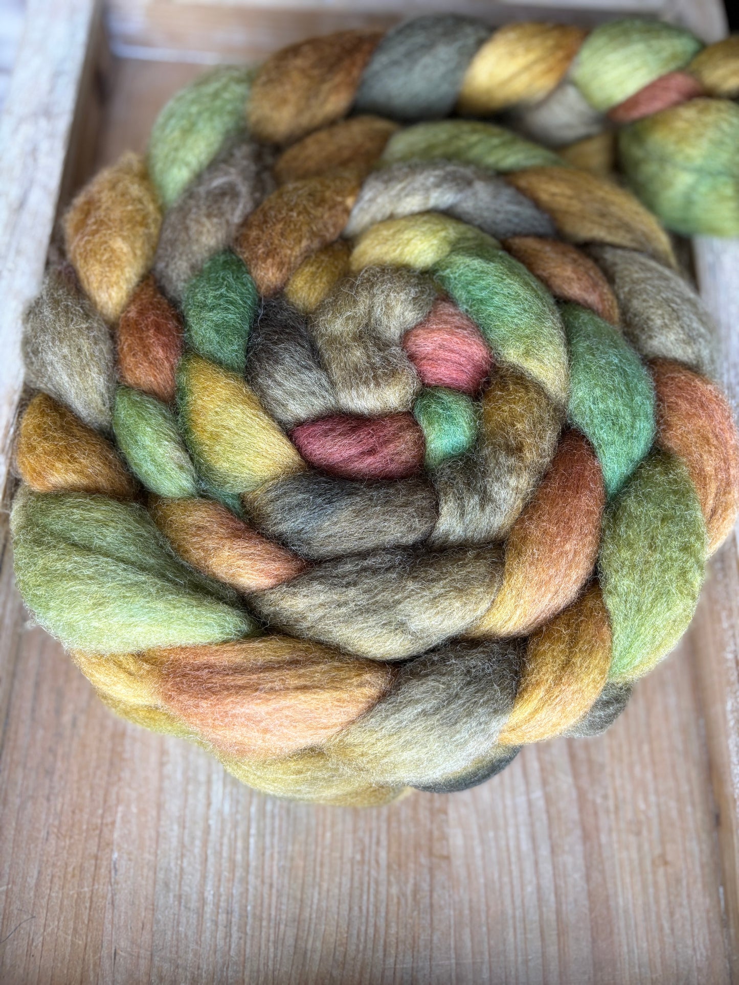 One of a Kind Batch - 100 grams of Spinning Fibre - Bluefaced Leicester Wool - 26 Micron - Hand Dyed Combed Top