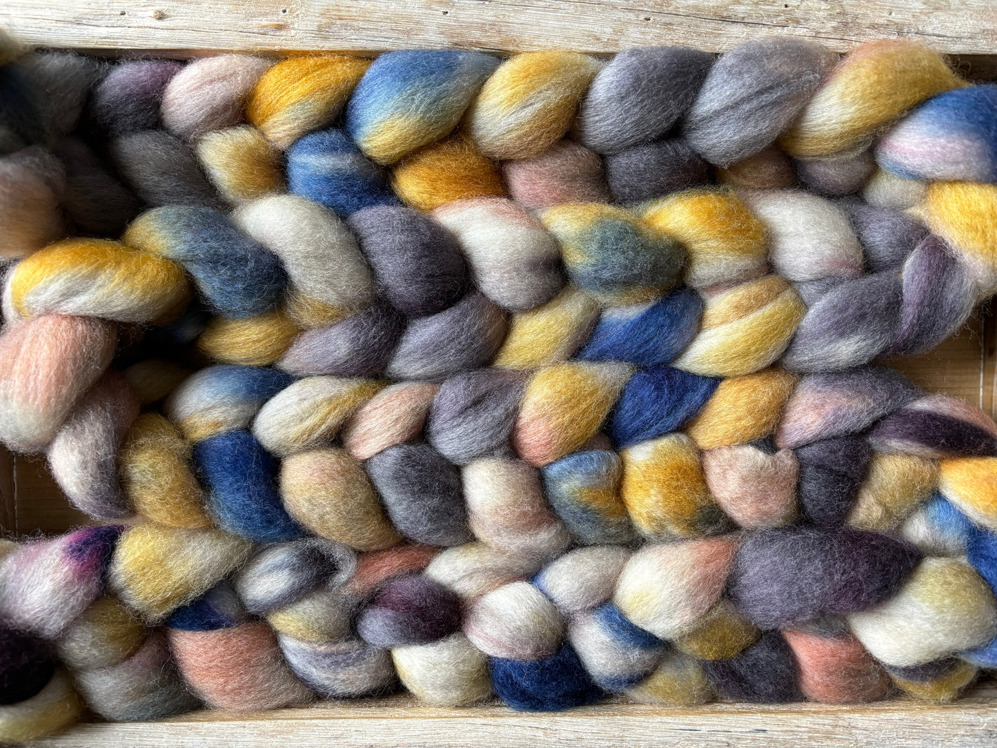 One of a Kind Batch - 100 grams of Spinning Fibre - Bluefaced Leicester Wool - 26 Micron - Hand Dyed Combed Top