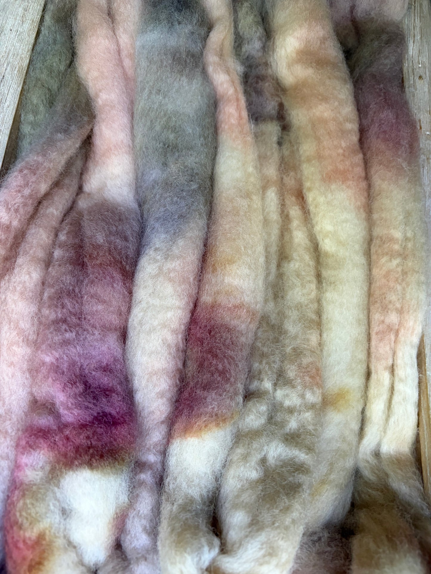 Bluefaced Leicester Wool - 26 Micron - One of a Kind Batch - 100 grams of Spinning Fibre - Hand Dyed Combed Top