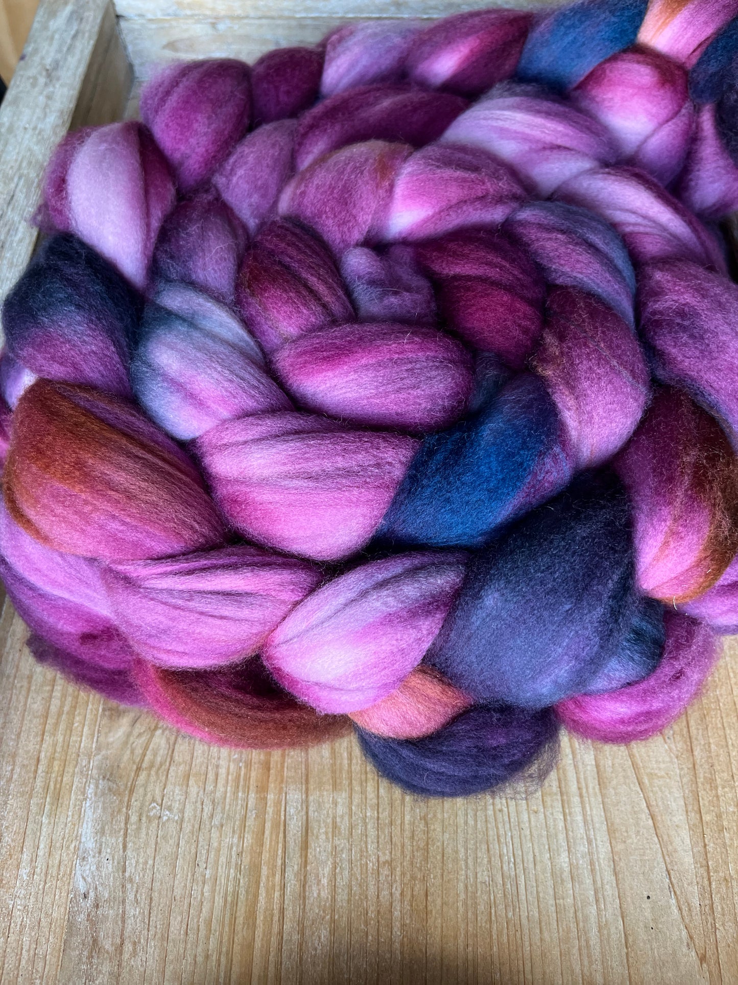One of a Kind Batch - 100 grams of Spinning Fibre - Superwash Merino Wool 22 Micron - Hand Dyed Combed Top