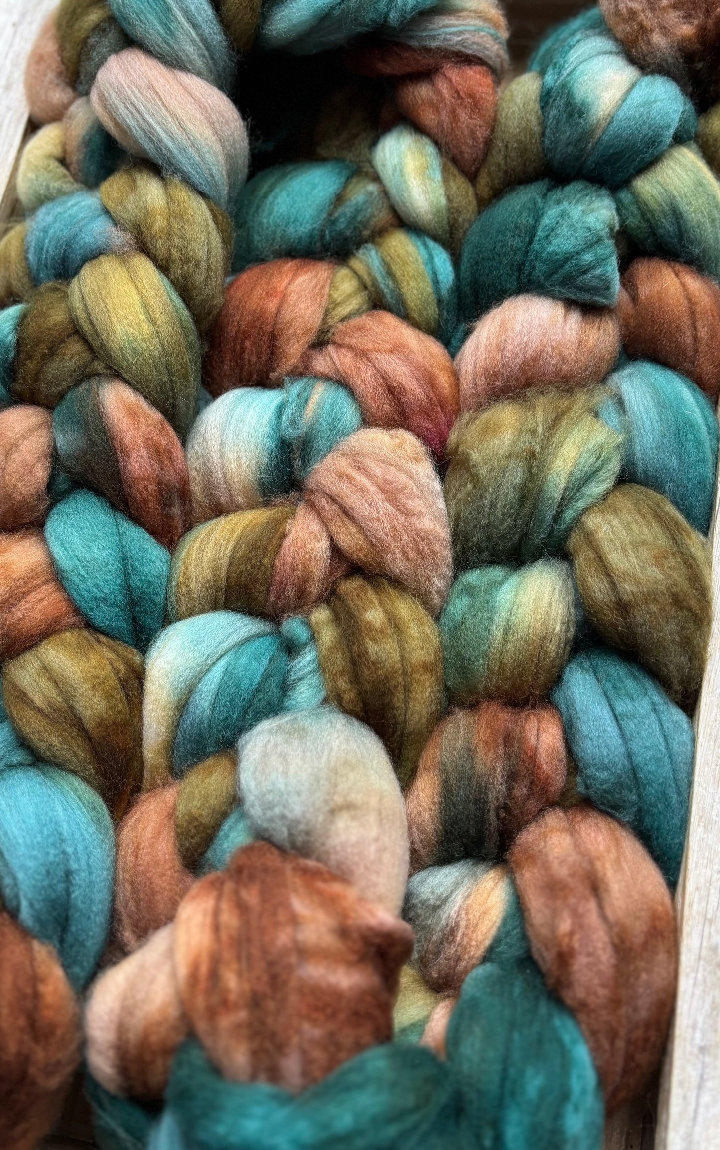 One of a Kind Batch - 100 grams of Spinning Fibre - Superwash Merino Wool 22 Micron - Hand Dyed Combed Top