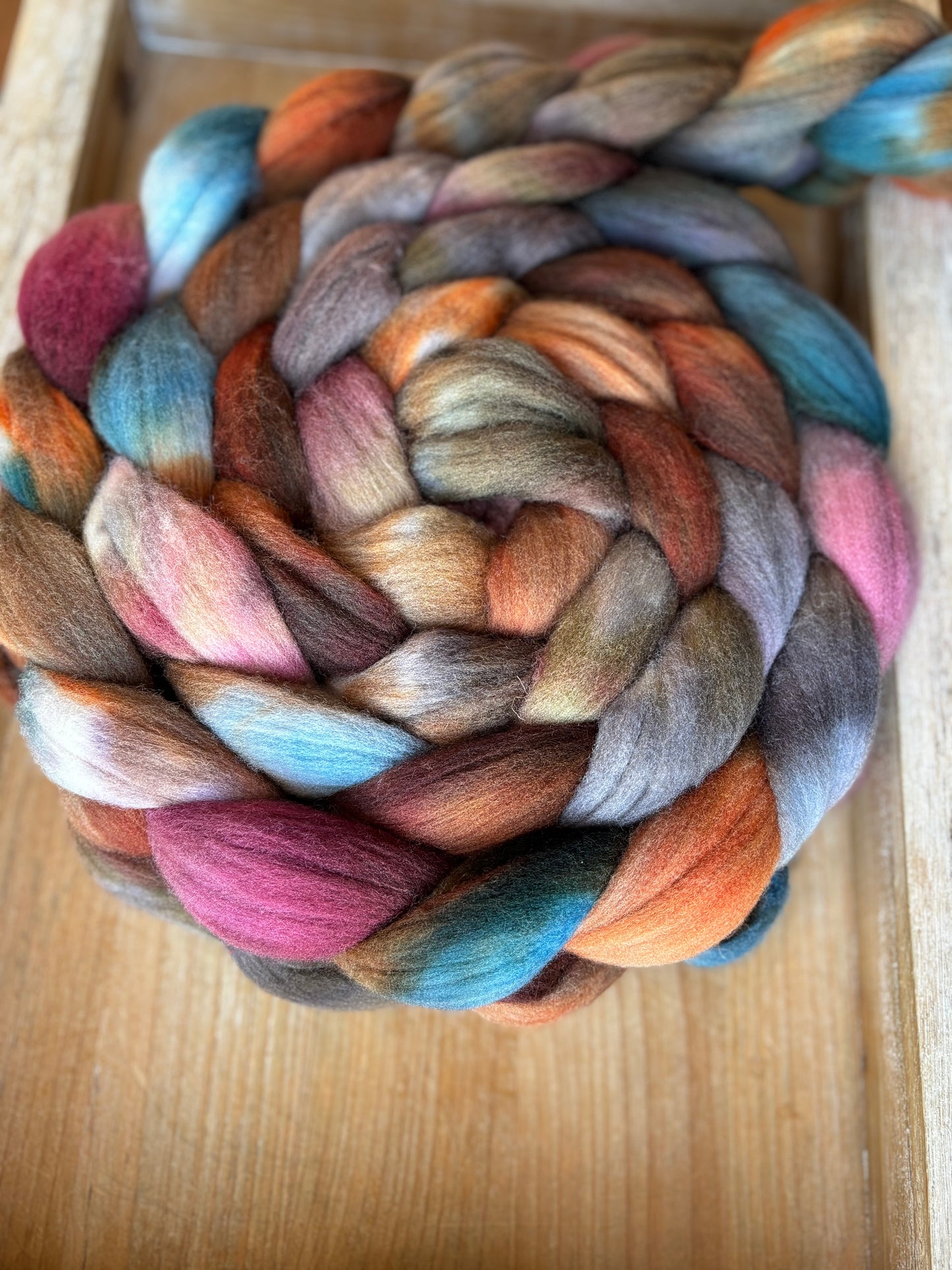 One of a Kind Batch - 100 grams of Spinning Fibre - 100% Targhee - 23 Micron - Hand Dyed Combed Top