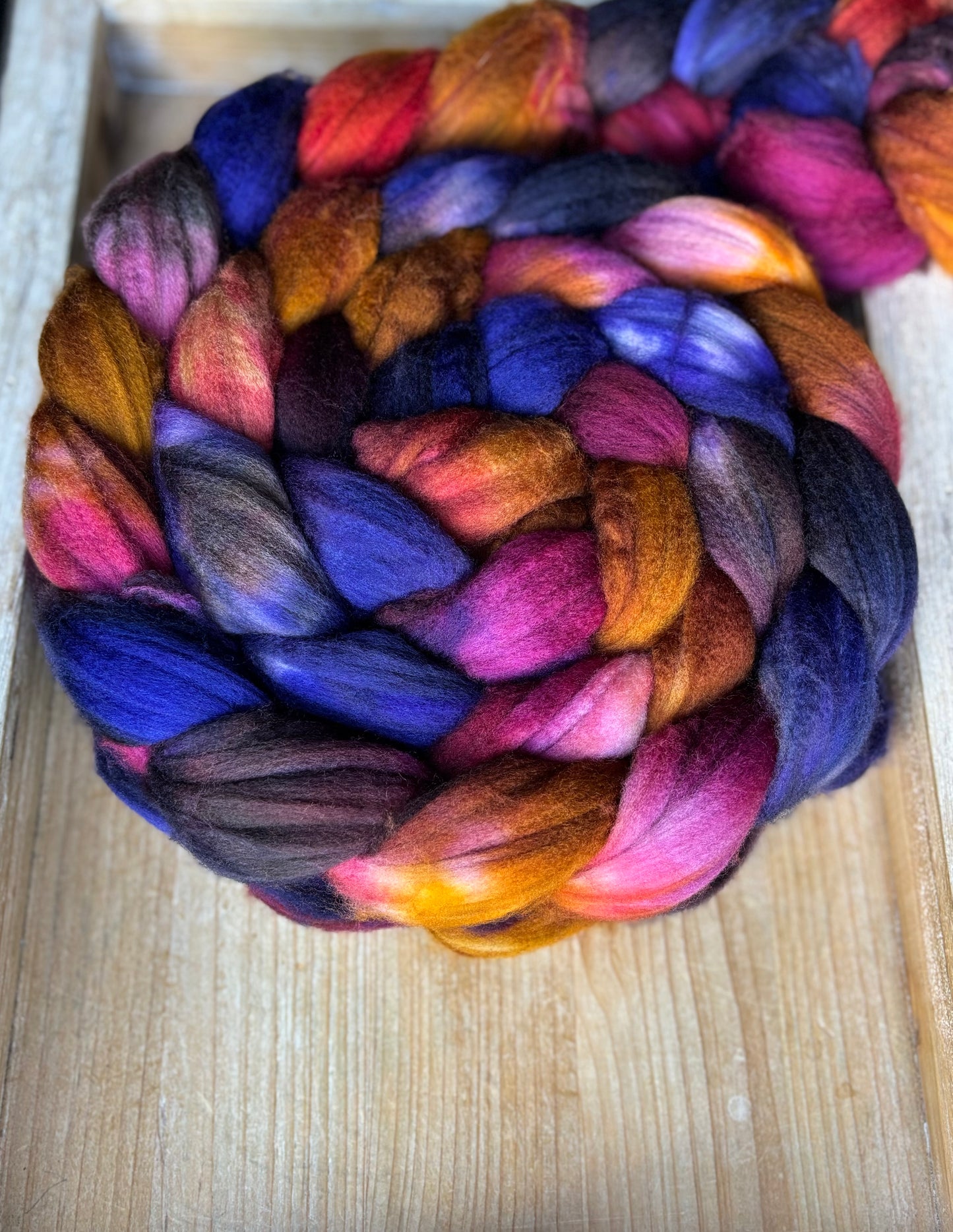 One of a Kind Batch - 100 grams of Spinning Fibre - Superwash Merino Wool 22 Micron - Hand Dyed Combed Top