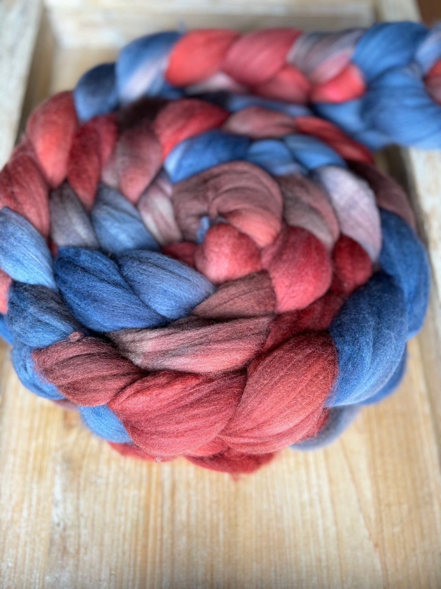 One of a Kind Batch - 100 grams of Spinning Fibre - 80% Superwash Merino Wool/ 20% Nylon - 22.5 Micron - Hand Dyed Combed Top