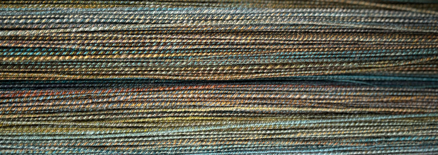 Set of 3 Braids - One of a Kind Batch - 100 grams of Spinning Fibre Each - 100% Targhee - 23 Micron - Hand Dyed Combed Top