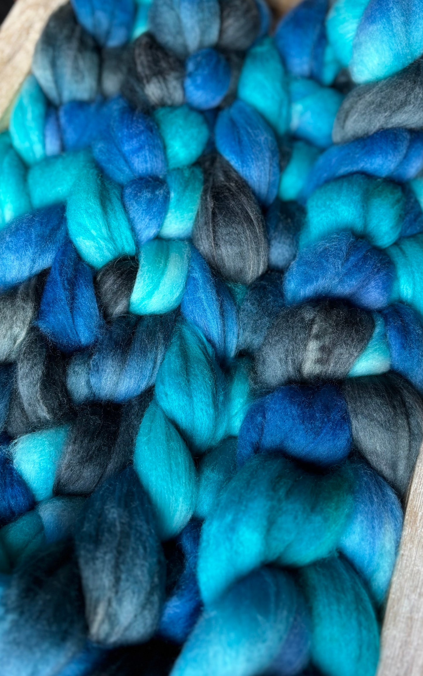 One of a Kind Batch - 100 grams of Spinning Fibre - 80% Superwash Merino Wool/ 20% Nylon - 22.5 Micron - Hand Dyed Combed Top
