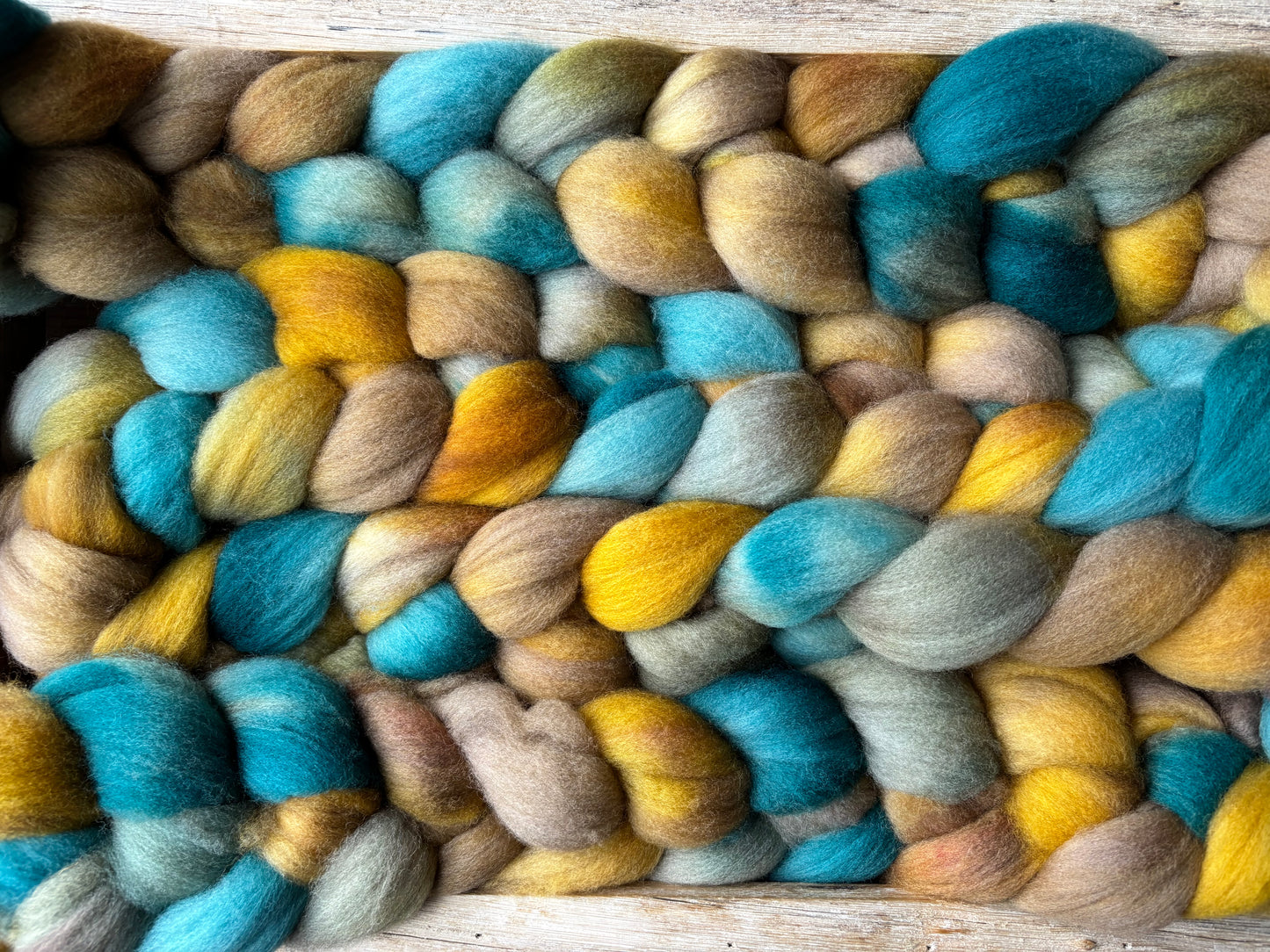 One of a Kind Batch - 100 grams of Spinning Fibre - 100% Polwarth - 22 Micron - Hand Dyed Combed Top