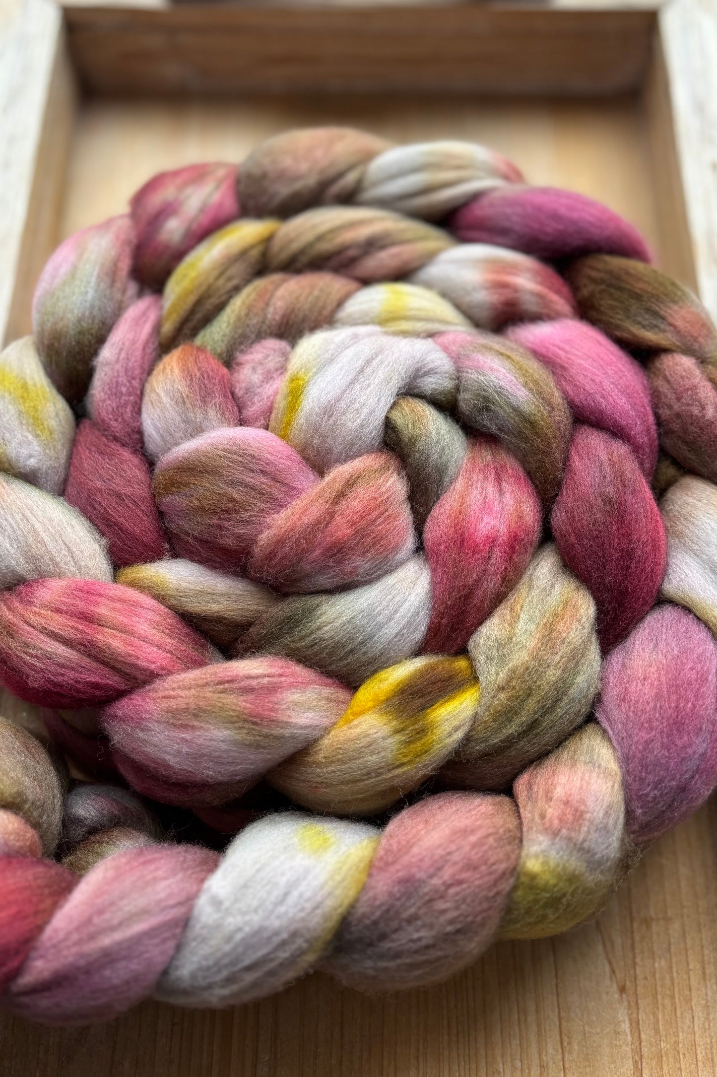 One of a Kind Batch - 100 grams of Spinning Fibre - Untreated Merino Wool 22 Micron - Hand Dyed Combed Top