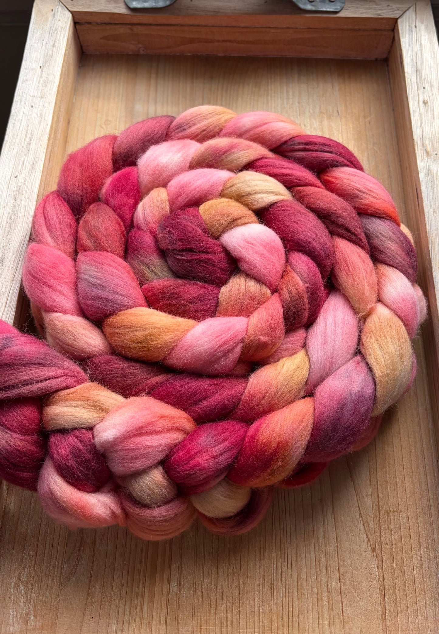 Untreated Merino Wool - 22 Micron - One of a Kind Batch - 100 grams of Spinning Fibre - Hand Dyed Combed Top