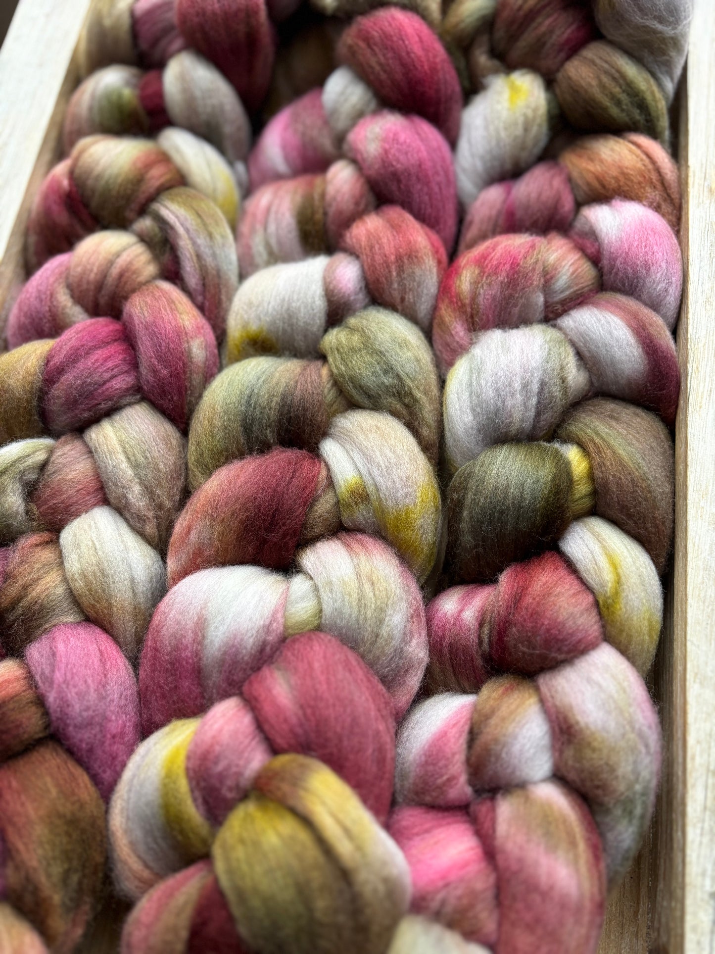 One of a Kind Batch - 100 grams of Spinning Fibre - Untreated Merino Wool 22 Micron - Hand Dyed Combed Top