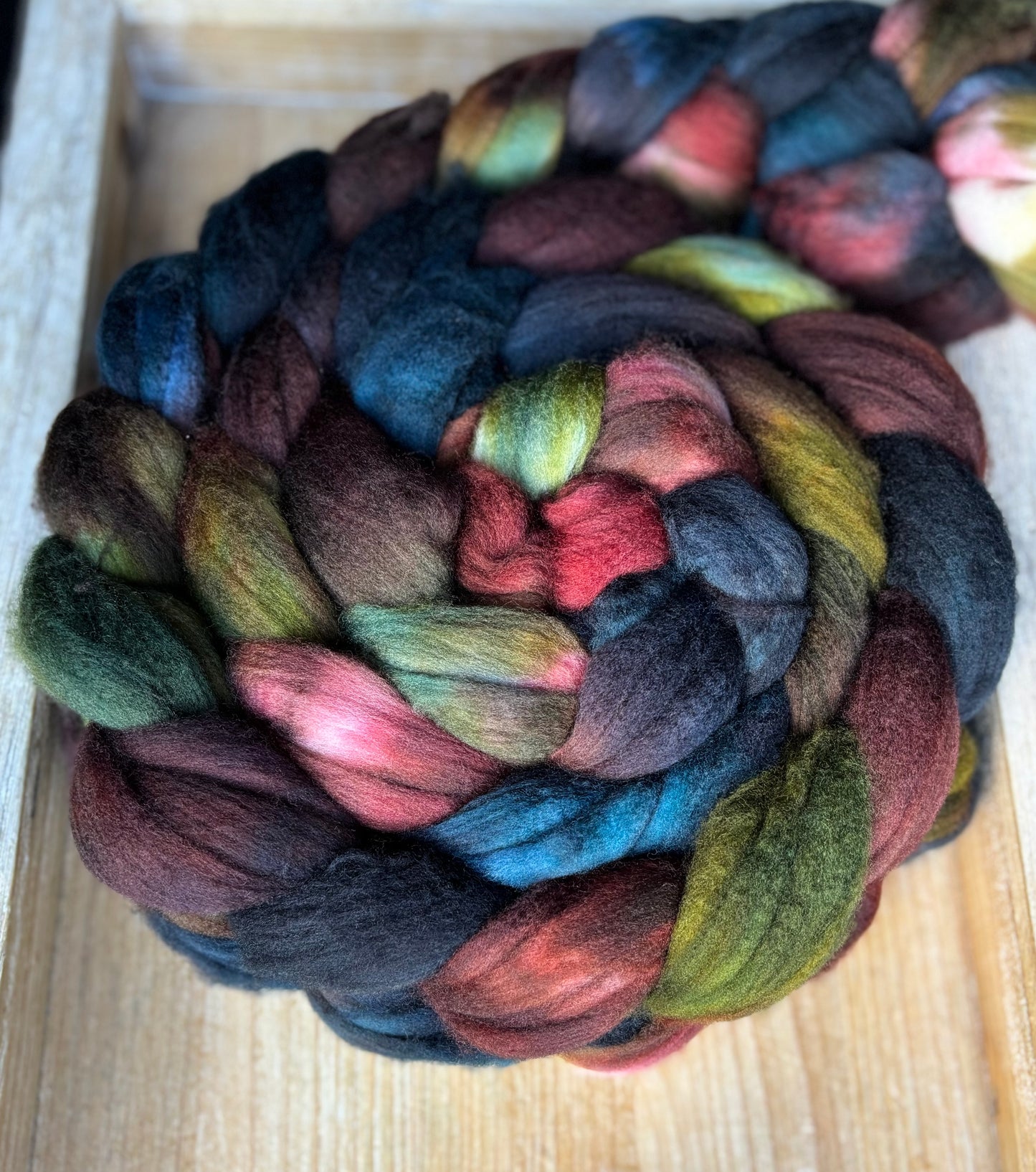 One of a Kind Batch - 100 grams of Spinning Fibre - Superwash Merino Wool 22 Micron - Hand Dyed Combed Top