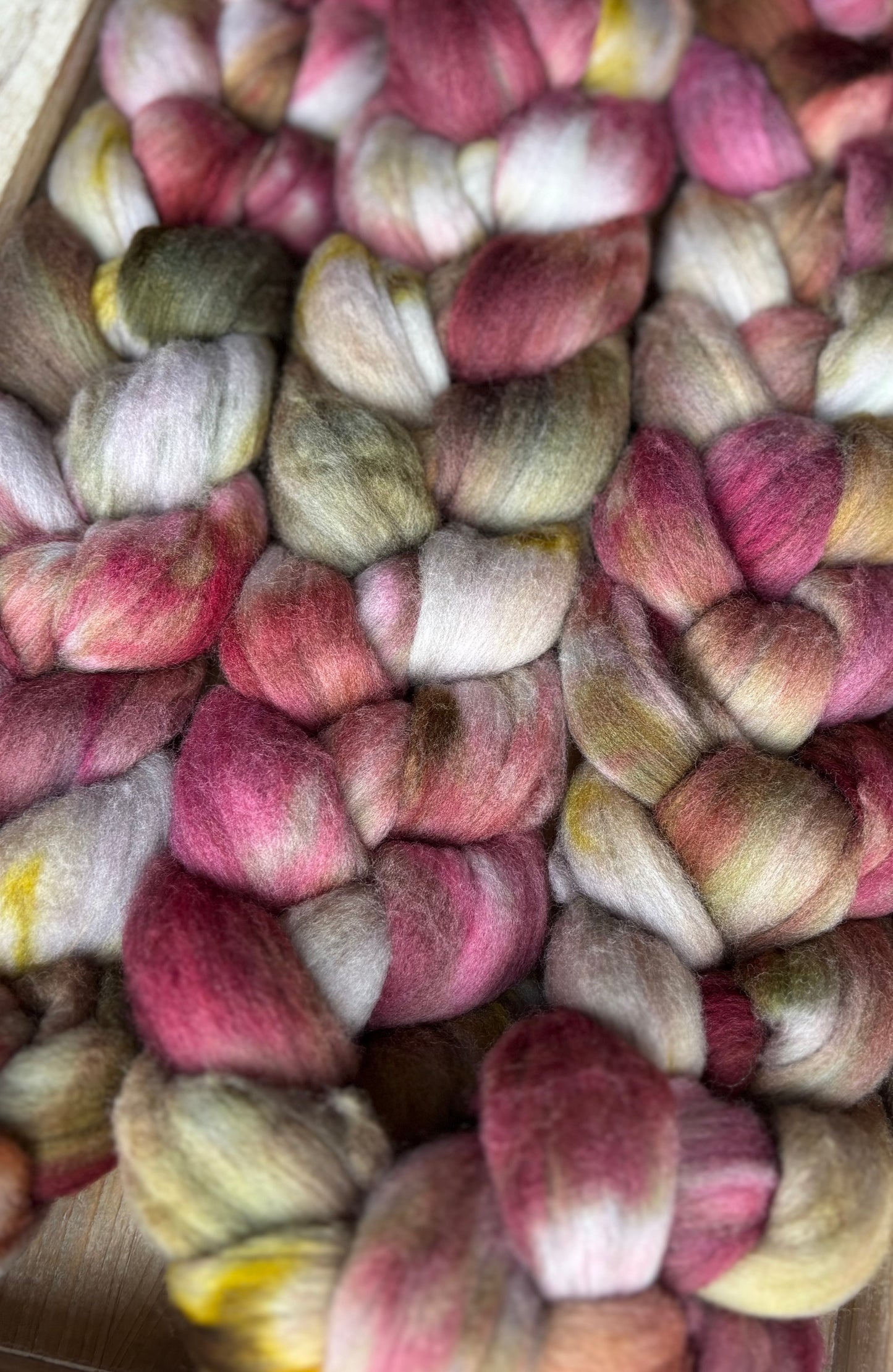One of a Kind Batch - 100 grams of Spinning Fibre - Untreated Merino Wool 22 Micron - Hand Dyed Combed Top