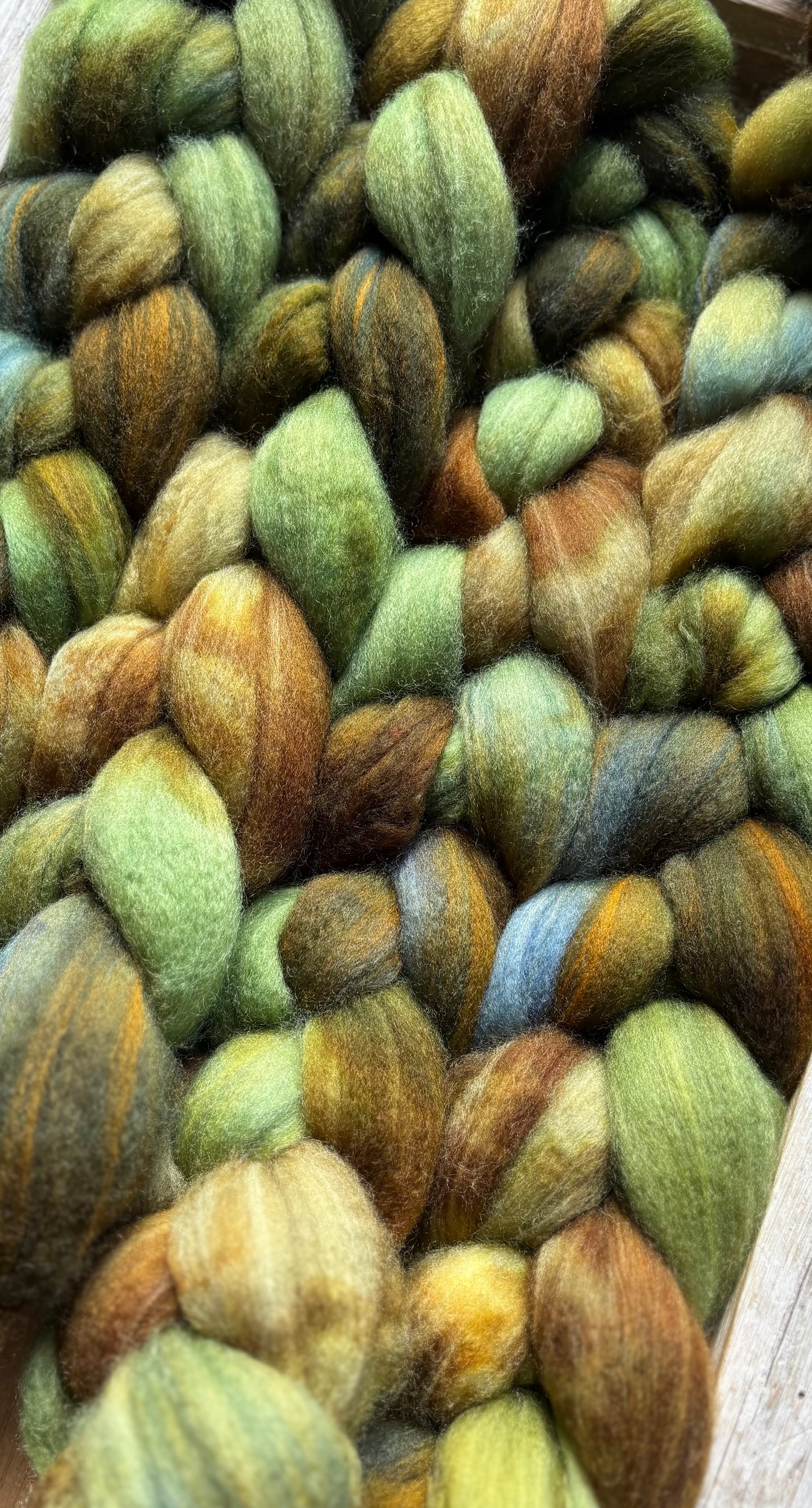 One of a Kind Batch - 100 grams of Spinning Fibre - 80% Superwash Merino Wool/ 20% Nylon - 22.5 Micron - Hand Dyed Combed Top