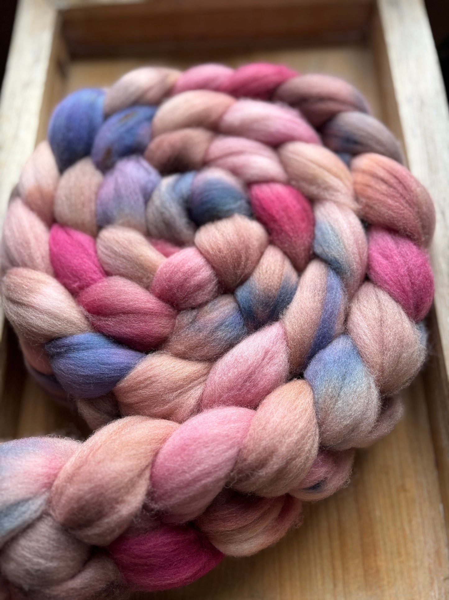 One of a Kind Batch - 100 grams of Spinning Fibre - 100% Polwarth - 22 Micron - Hand Dyed Combed Top