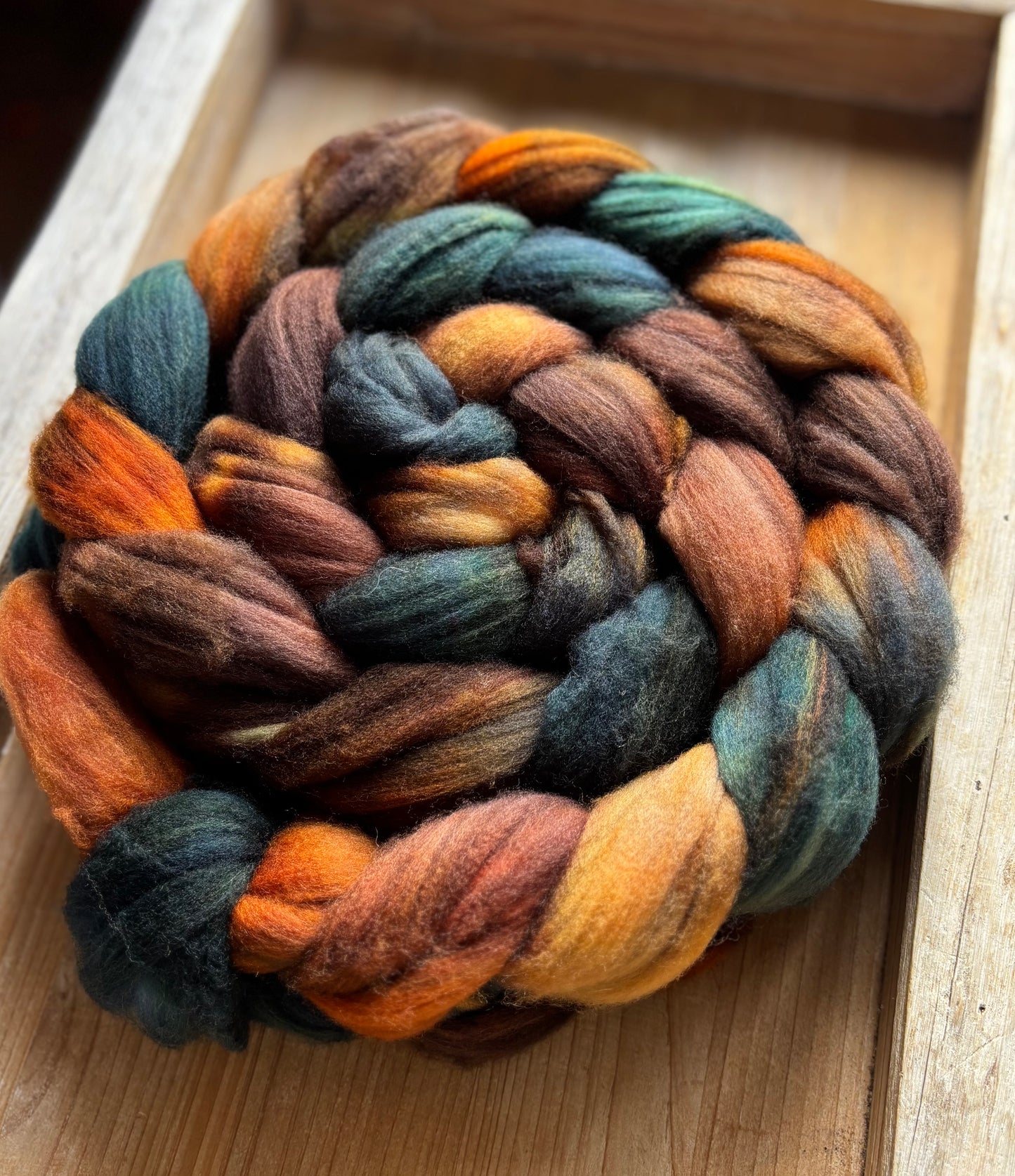 One of a Kind Batch - 100 grams of Spinning Fibre - 80% Superwash Merino Wool/ 20% Nylon - 22.5 Micron - Hand Dyed Combed Top