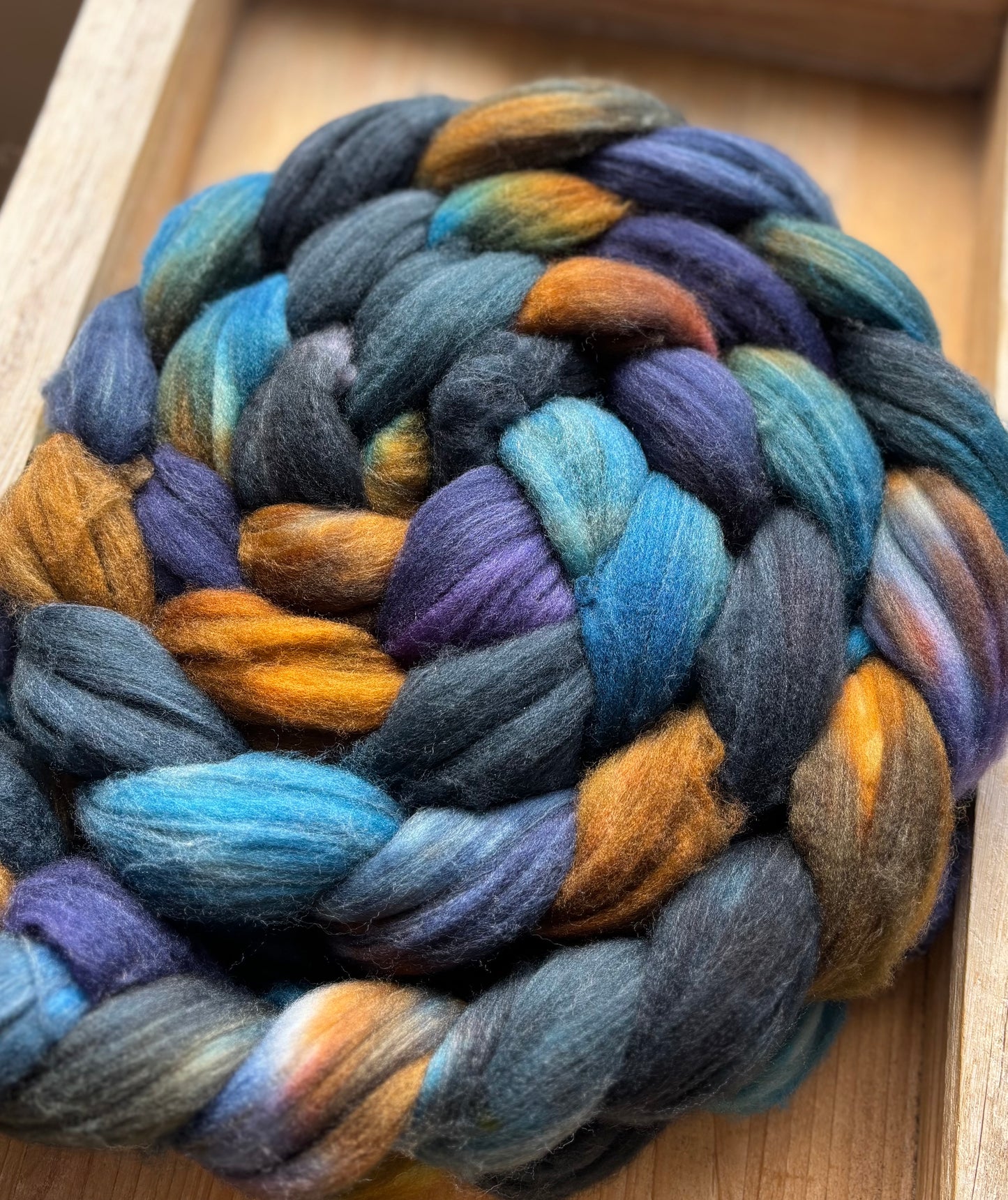 One of a Kind Batch - 100 grams of Spinning Fibre - 80% Superwash Merino Wool/ 20% Nylon - 22.5 Micron - Hand Dyed Combed Top